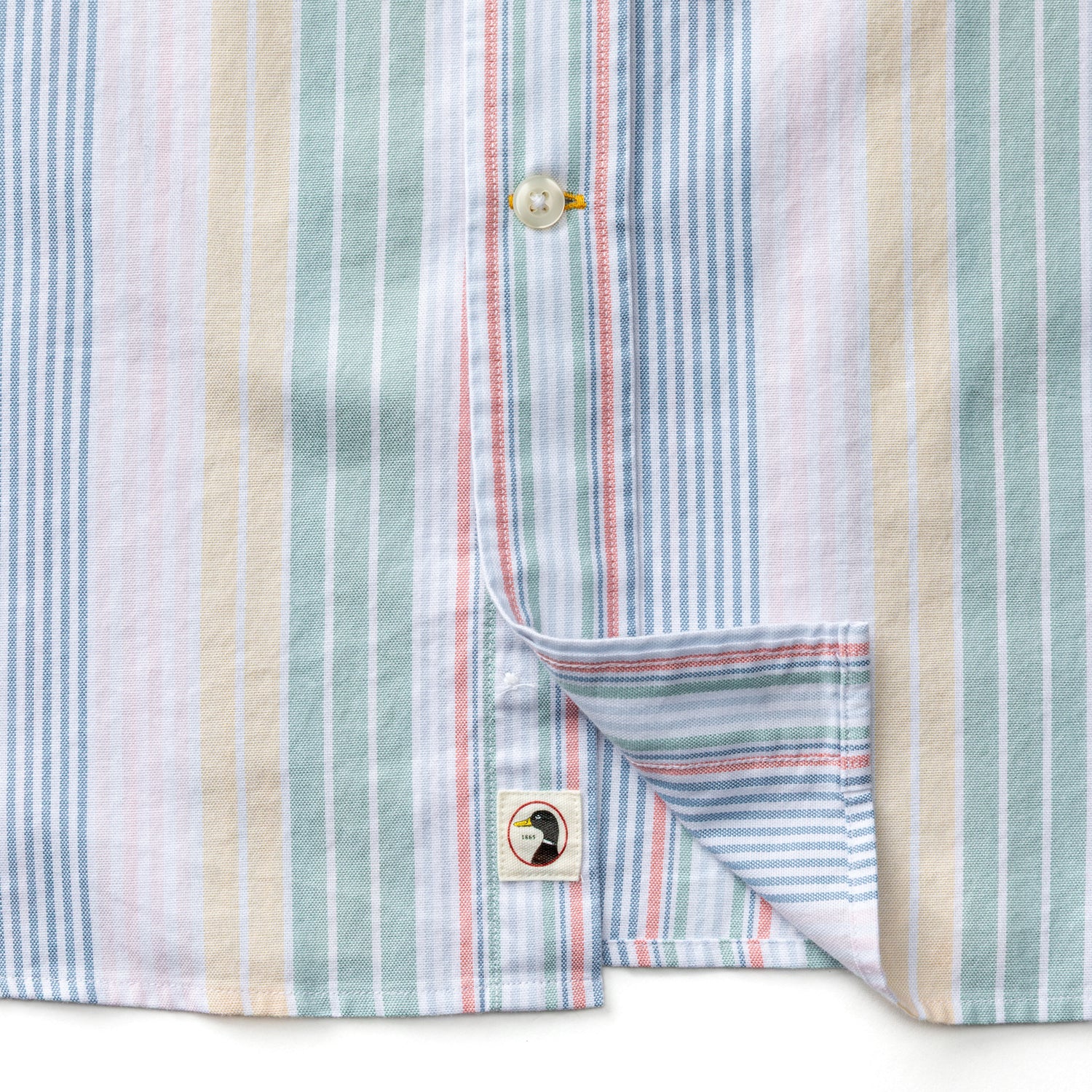 Cotton Oxford Sport Shirt - Prescott Stripe - Multi - Image 4