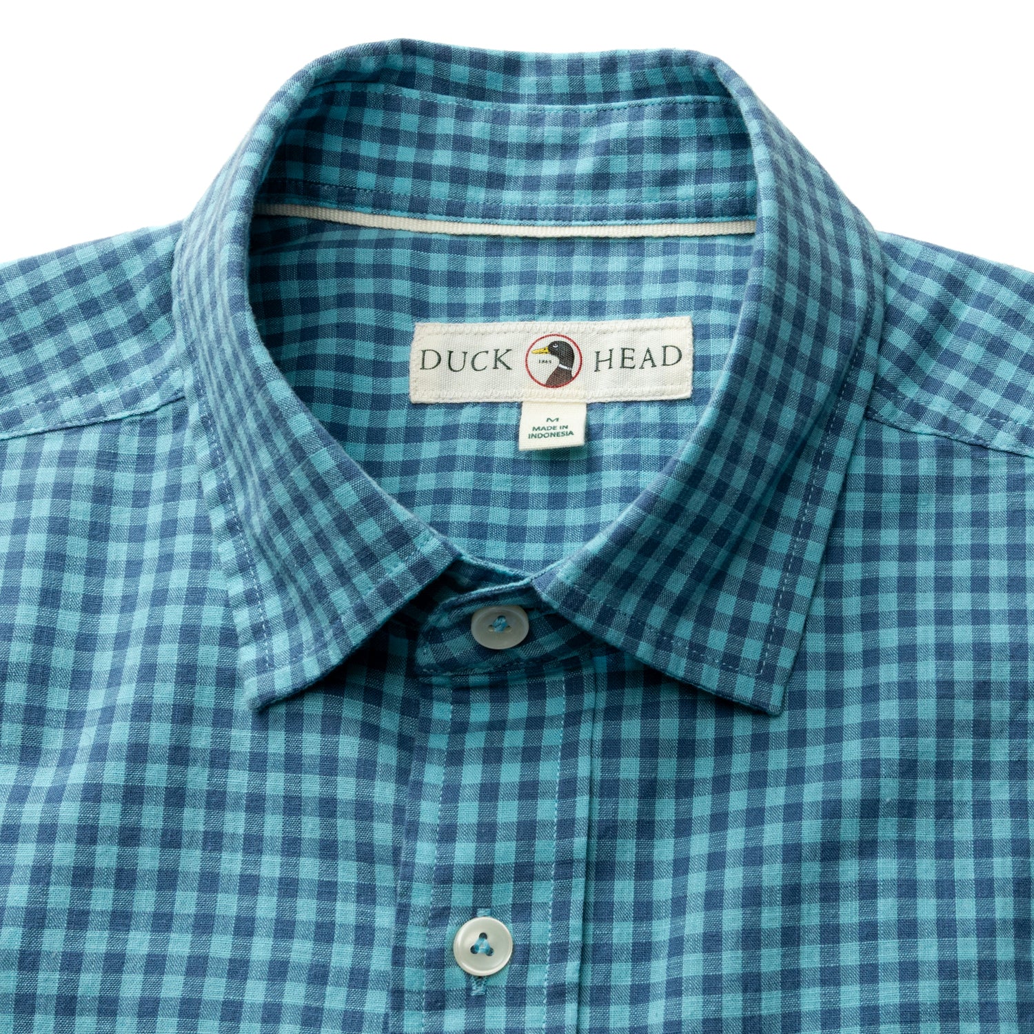 Cotton Slub Sport Shirt - Alcove Gingham - Blue Horizon - Image 3