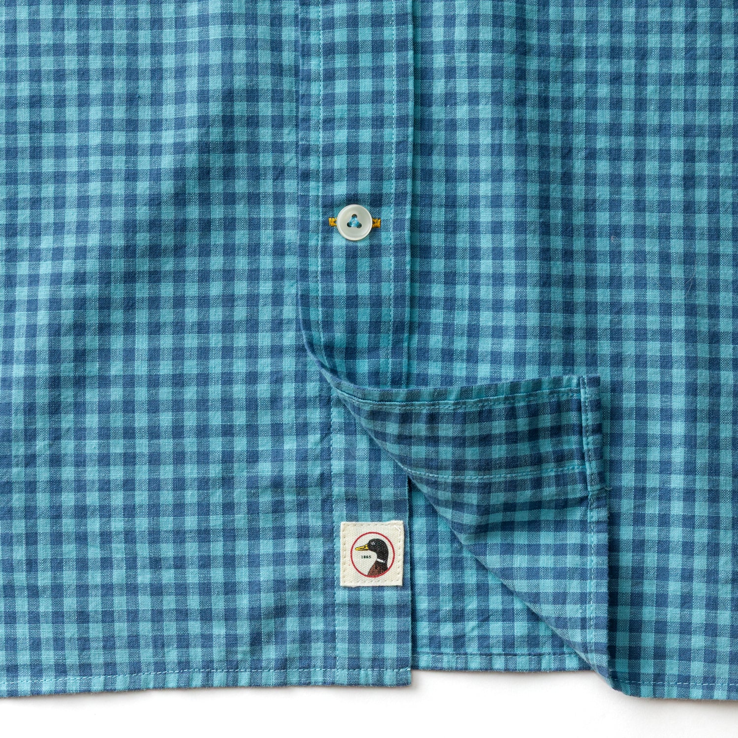 Cotton Slub Sport Shirt - Alcove Gingham - Blue Horizon - Image 4