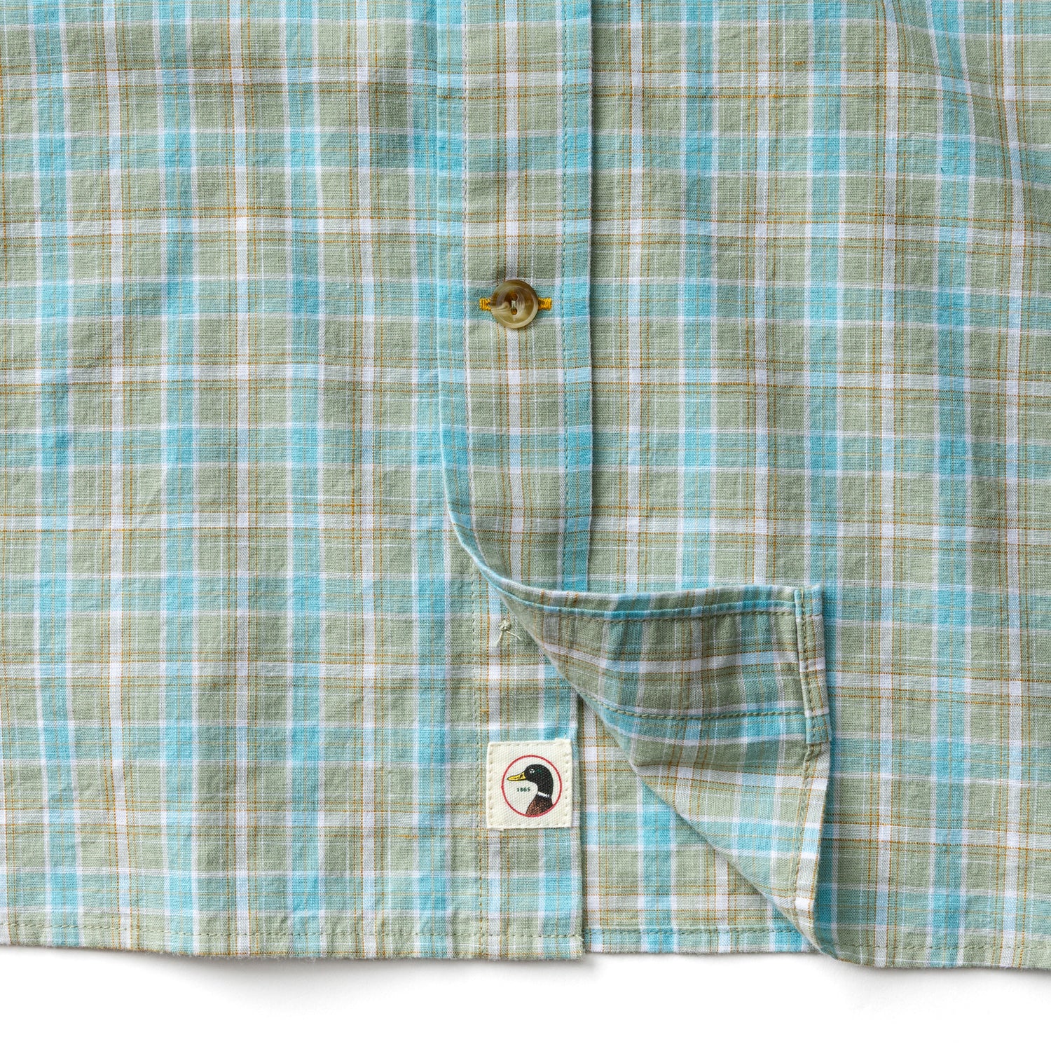 Cotton Slub Sport Shirt - Pryce Plaid - Sage - Image 4