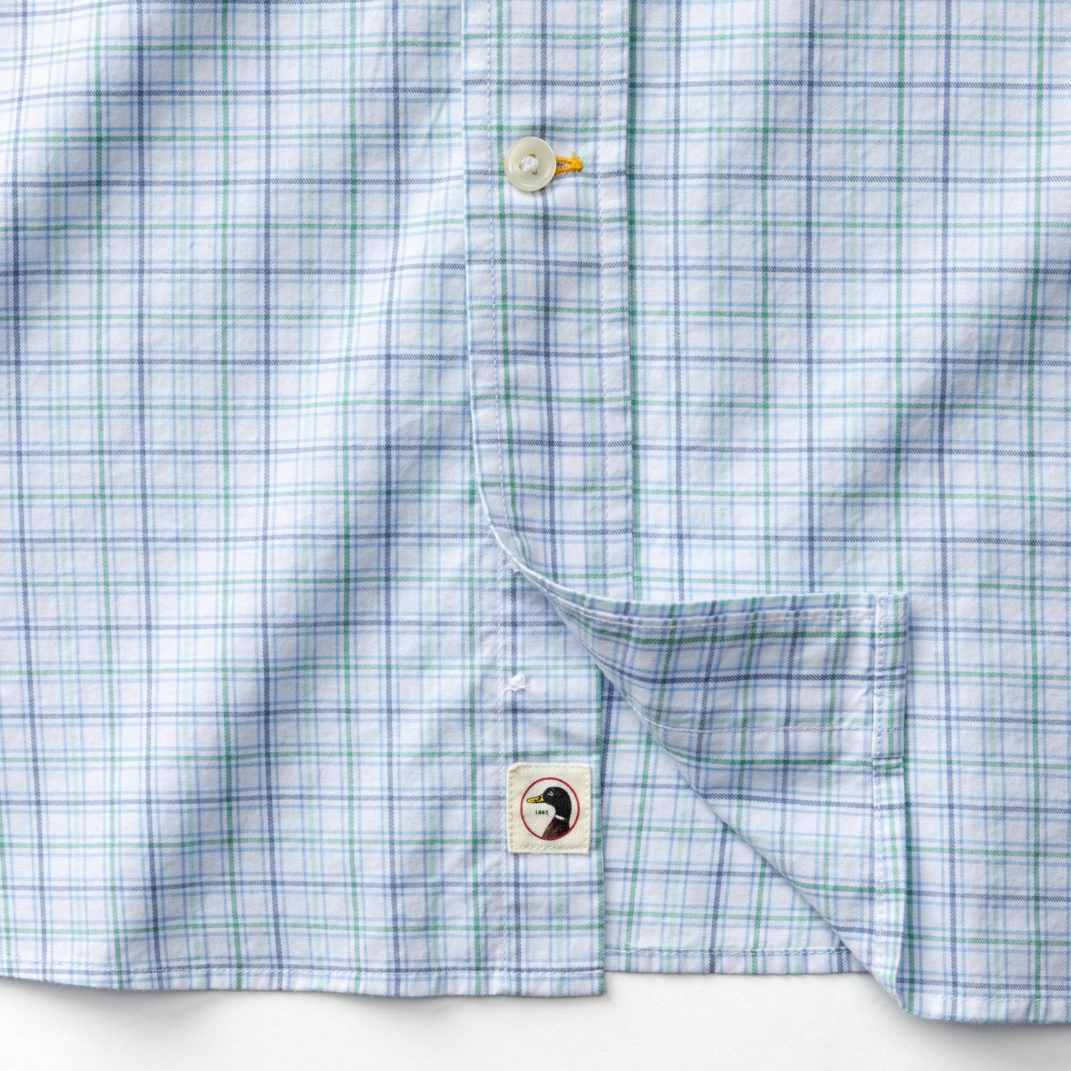 Cotton Twill Sport Shirt - Ashland Plaid - Serenity Blue - Image 4