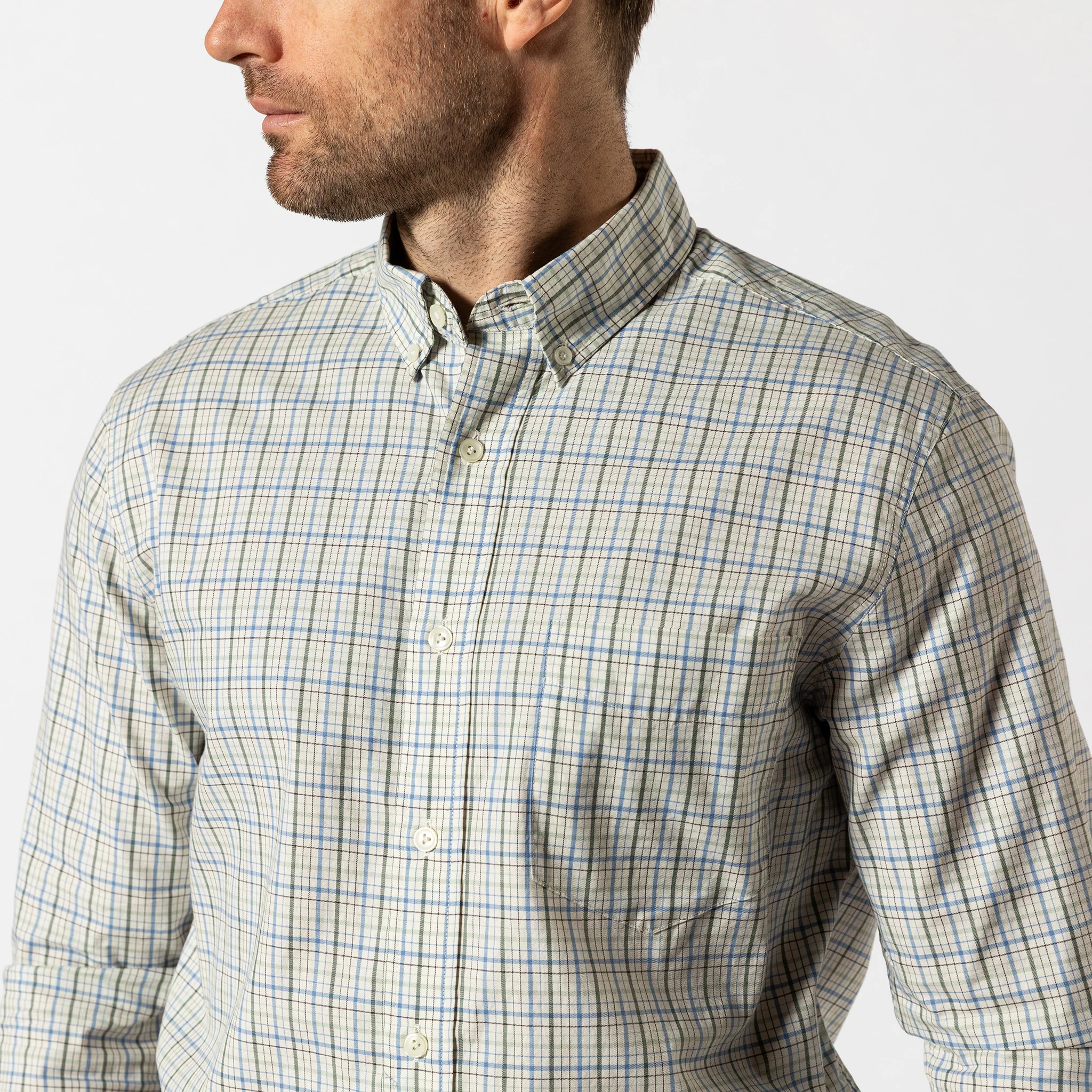 Cotton Twill Sport Shirt - Cooper Plaid - Image 2