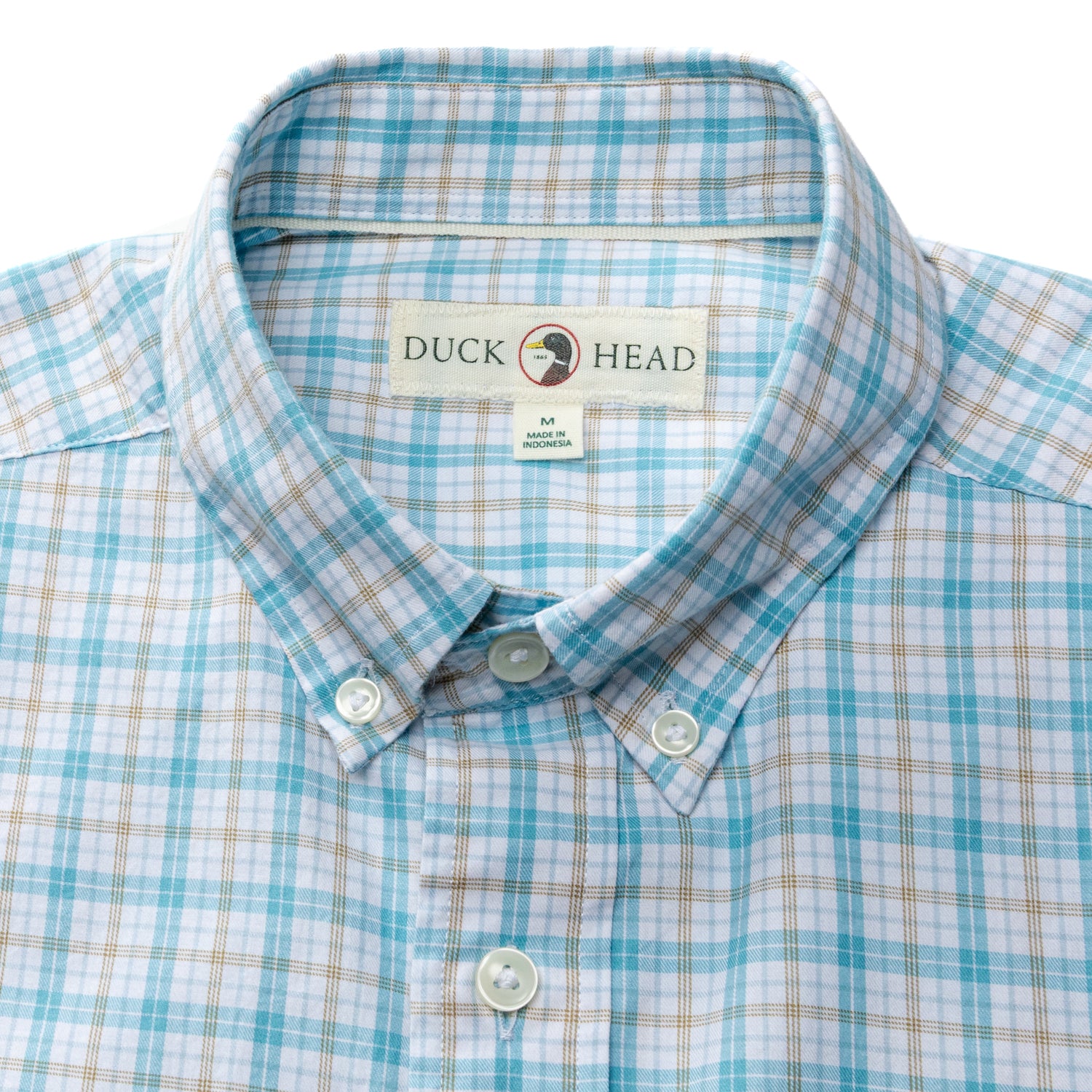 Cotton Twill Sport Shirt - York Plaid - Lake Blue - Image 3