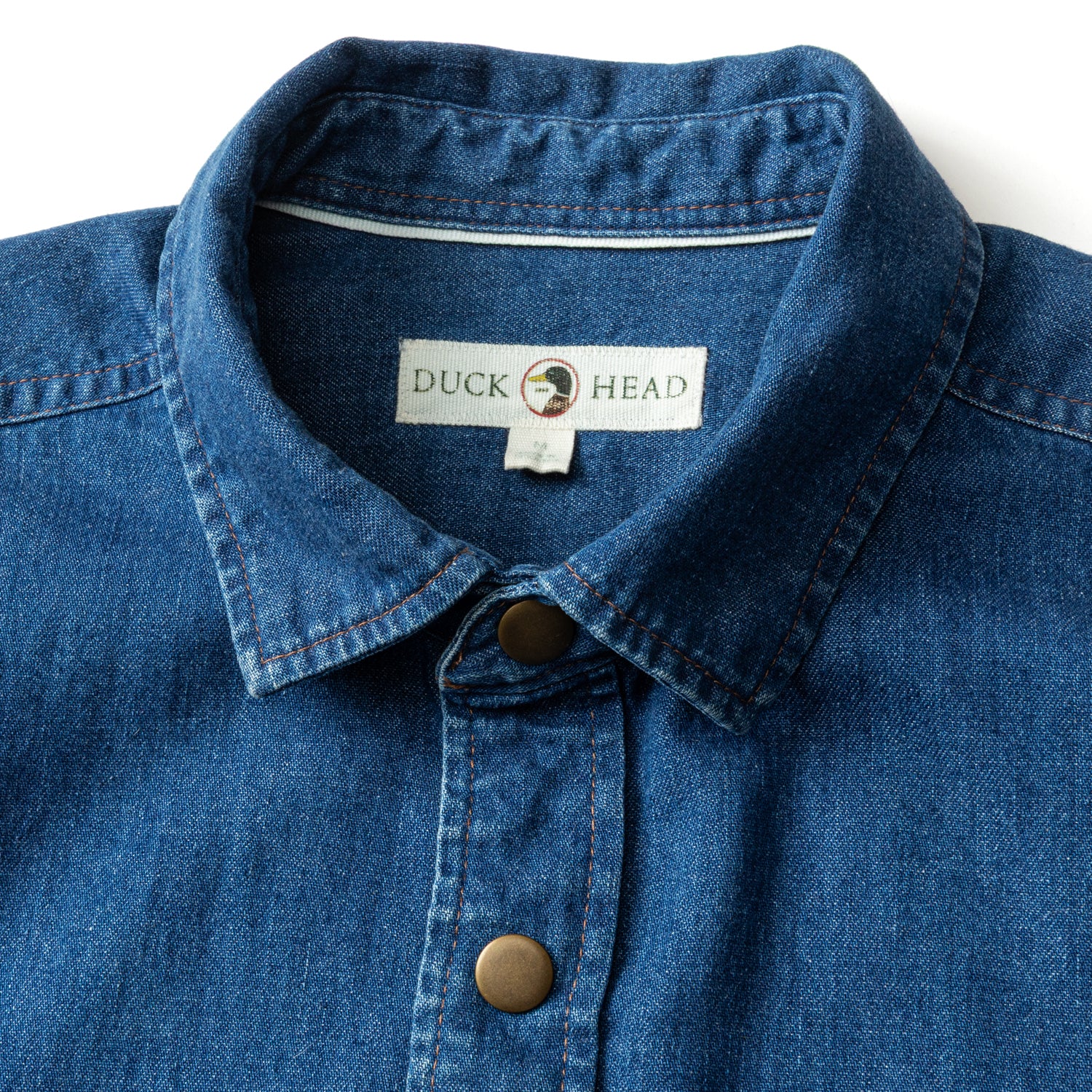 Denim Snap Shirt - Clyde Solid  - Indigo Blue - Image 3