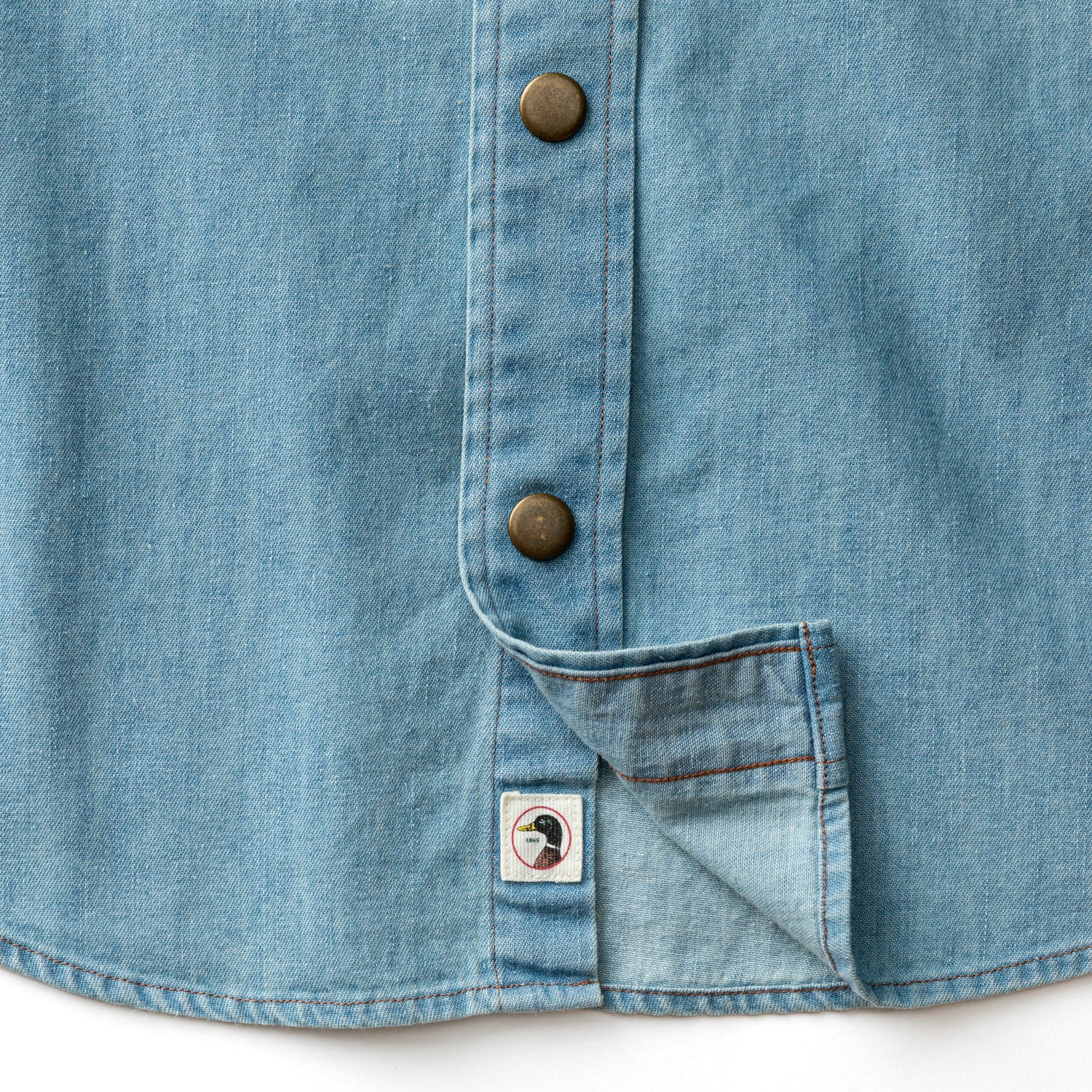 Denim Snap Shirt - Ware Solid - Light Wash - Image 4