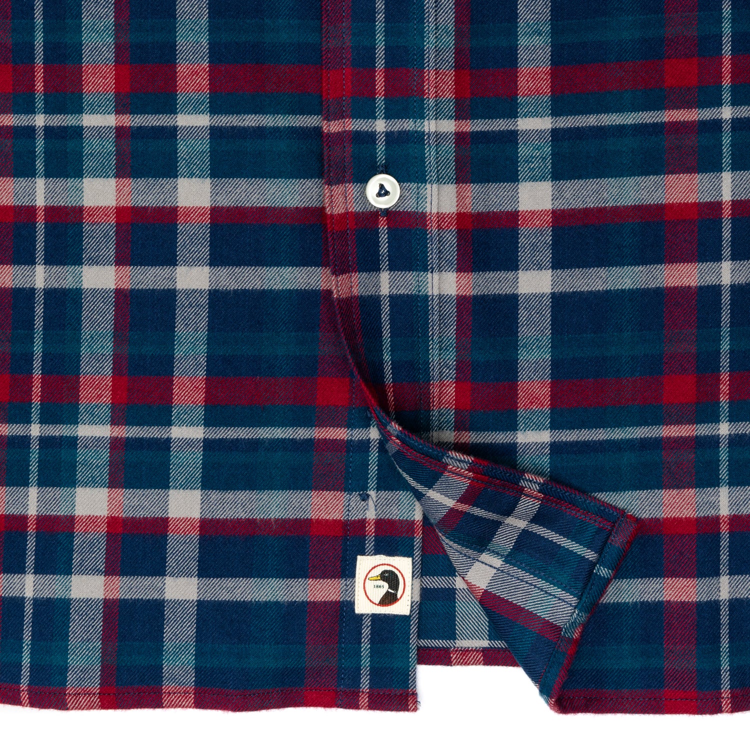 Draper Plaid Cotton Flannel Sport Shirt - Image 3