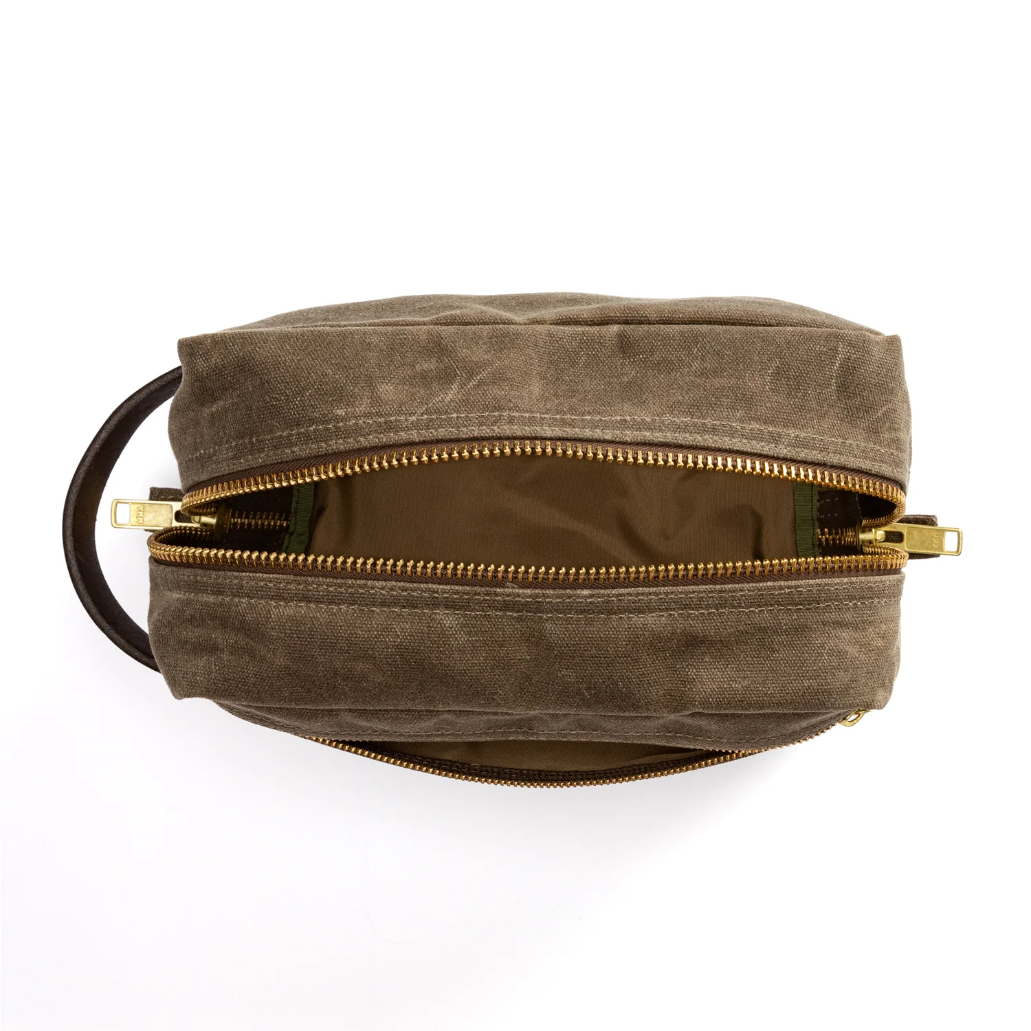 Waxed Canvas Dopp Kit - Field Brown - Image 5
