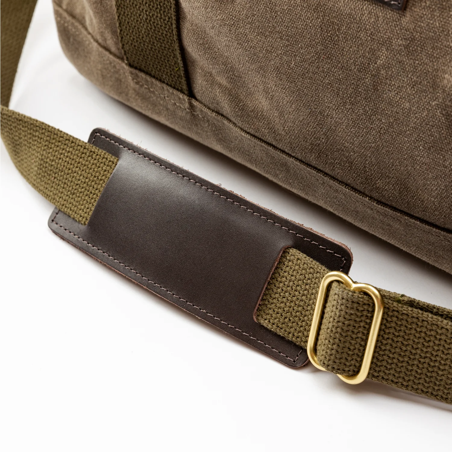 Waxed Canvas Overnighter Bag - Field Brown - Image 5