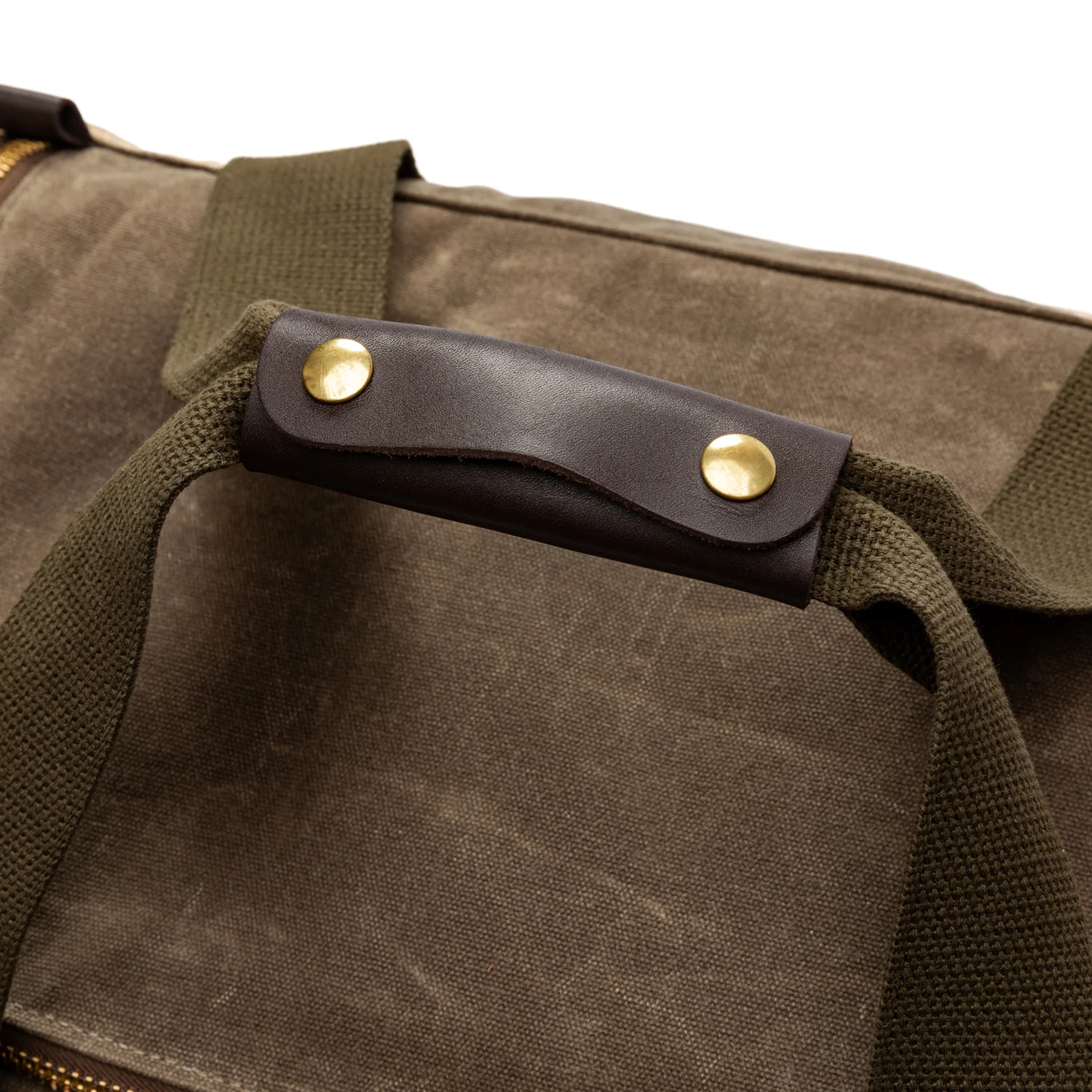 Waxed Canvas Overnighter Bag - Field Brown - Image 6
