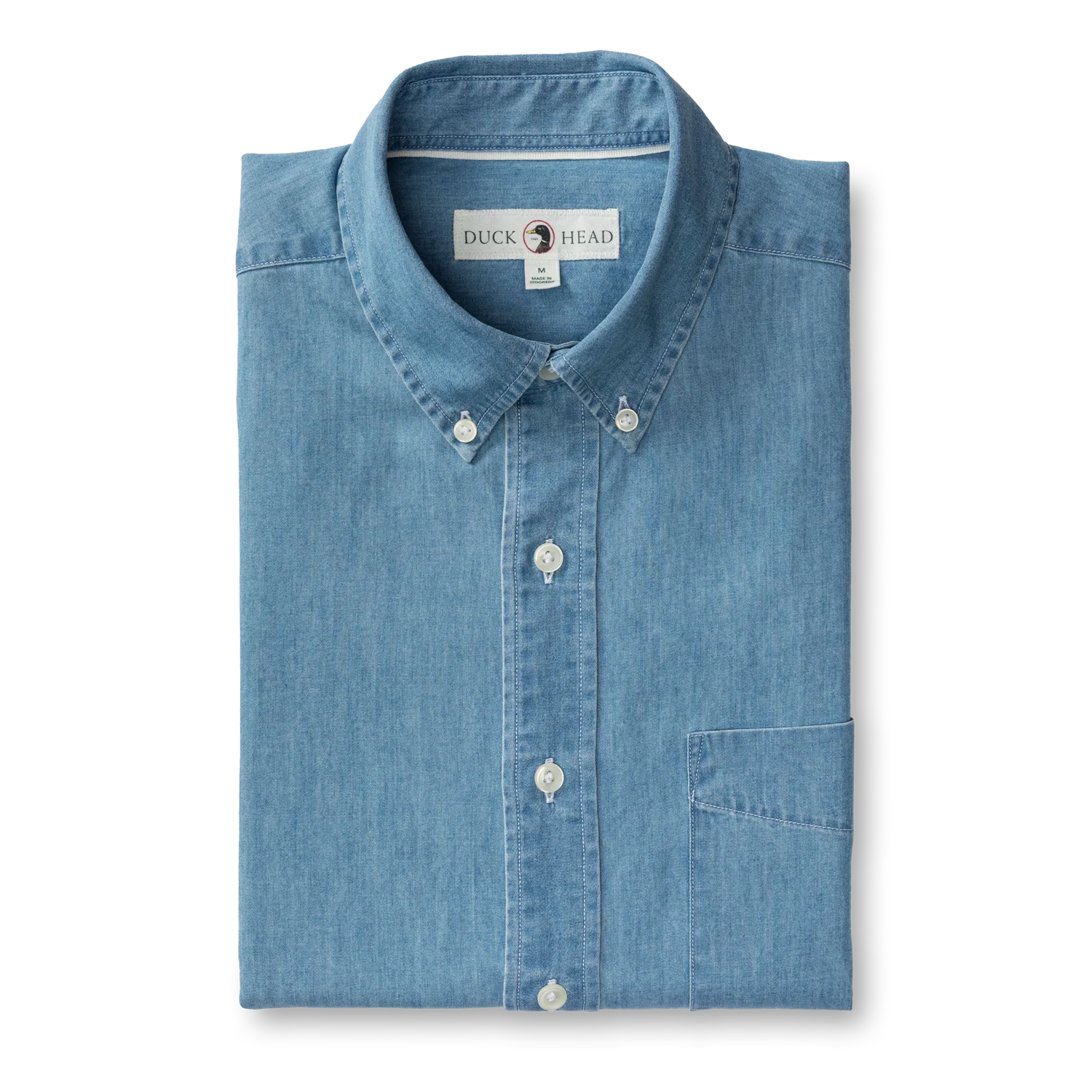 Denim Twill Sport Shirt - Dustin Solid - Denim - Image 3