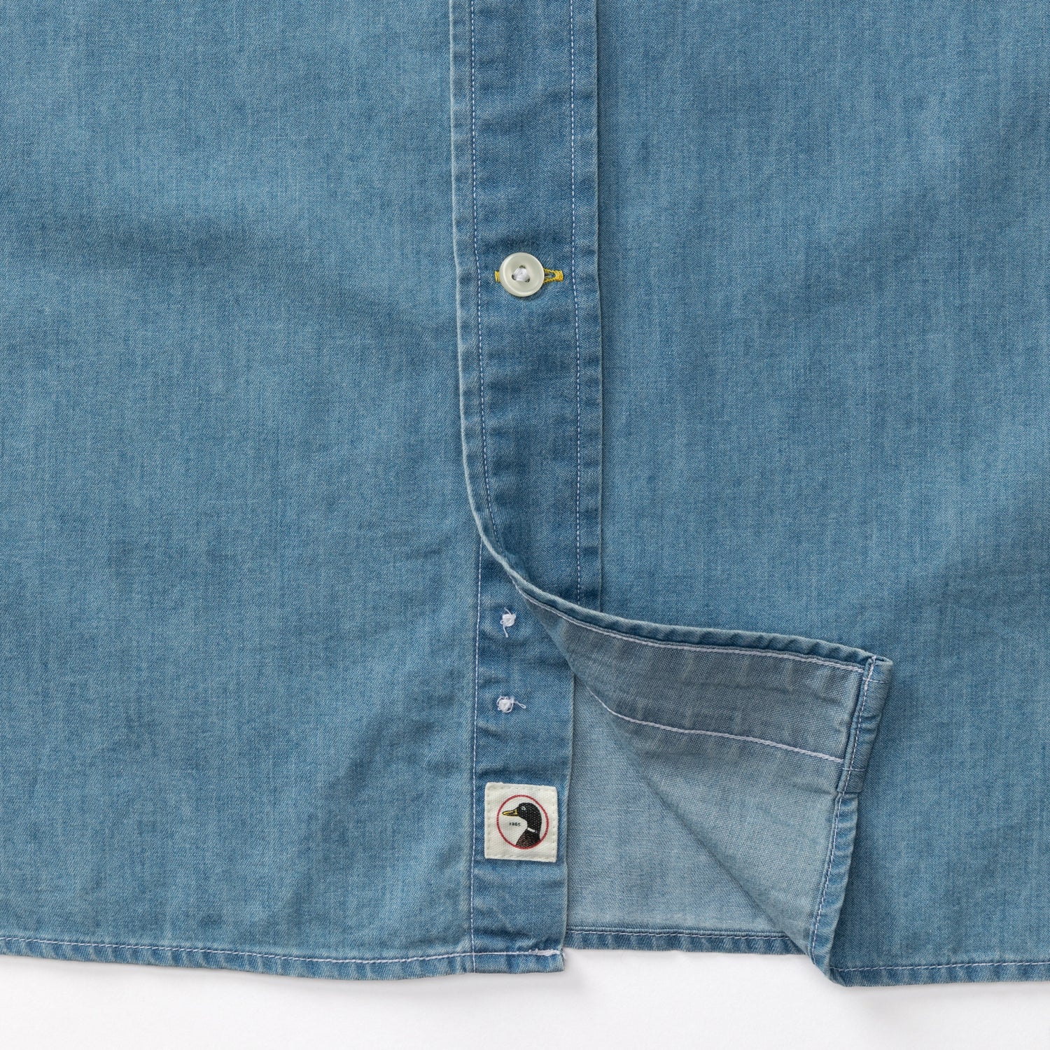 Denim Twill Sport Shirt - Dustin Solid - Denim - Image 5