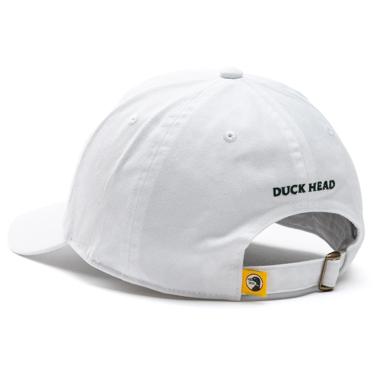 Embroidered Duck Twill Hat - White - Image 3