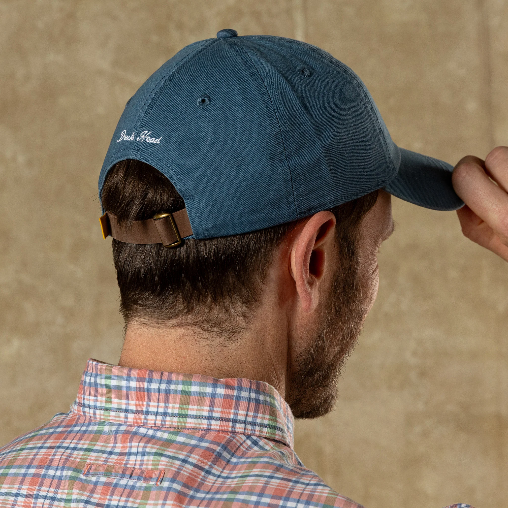 Embroidered Mallard Cotton Twill Hat - Blue Horizon - Image 2