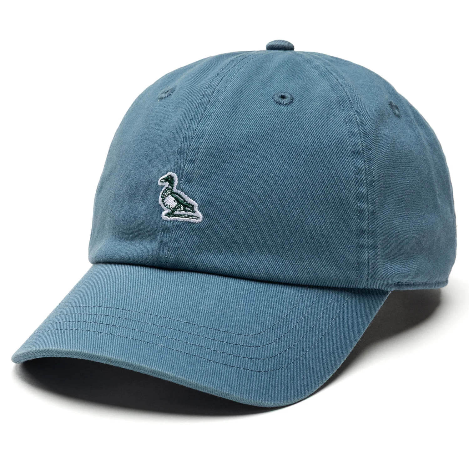 Embroidered Mallard Cotton Twill Hat - Blue Horizon - Image 3