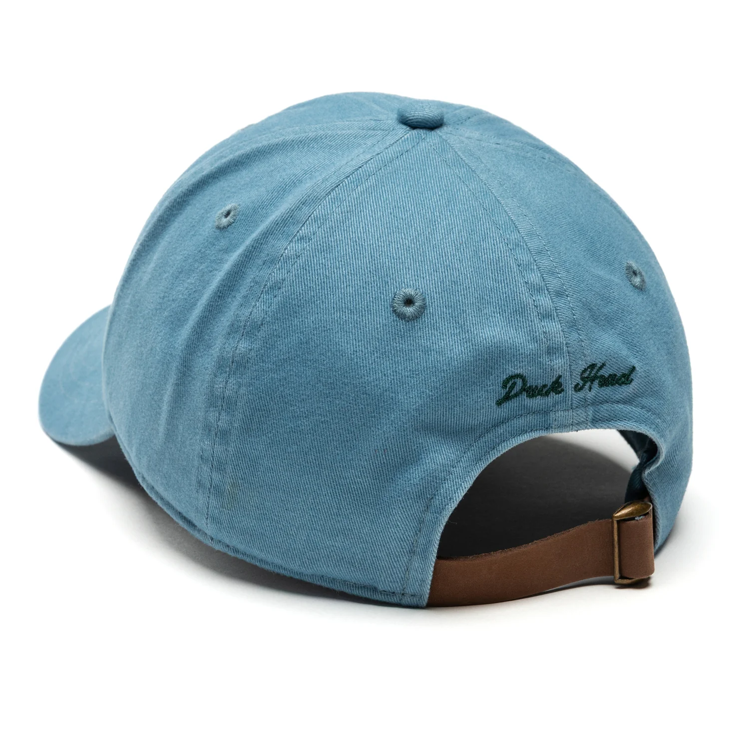 Embroidered Mallard Cotton Twill Hat - Flint Blue - Image 2