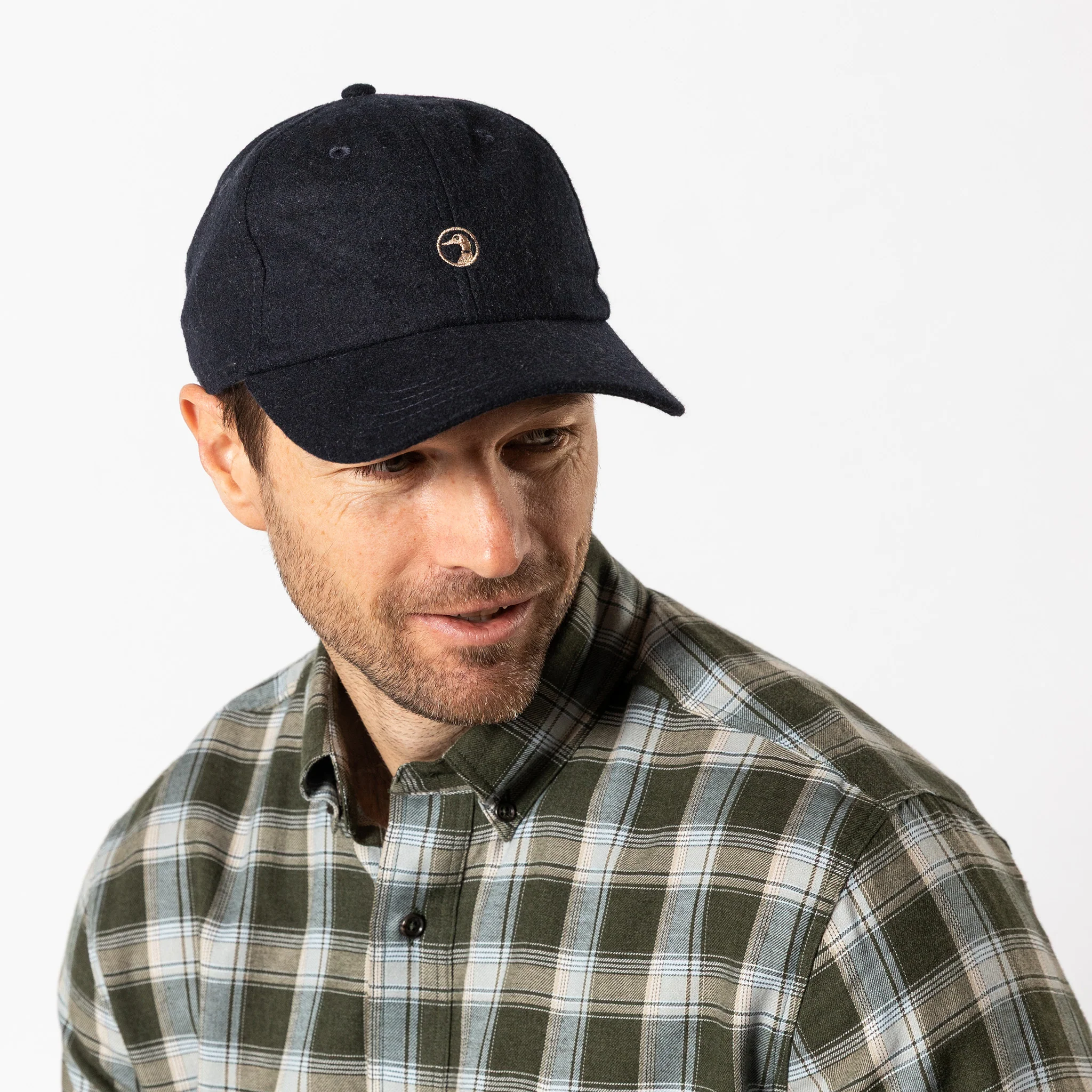 Embroidery Logo Flannel Wool Hat - Maritime Blue Heather - Image 3