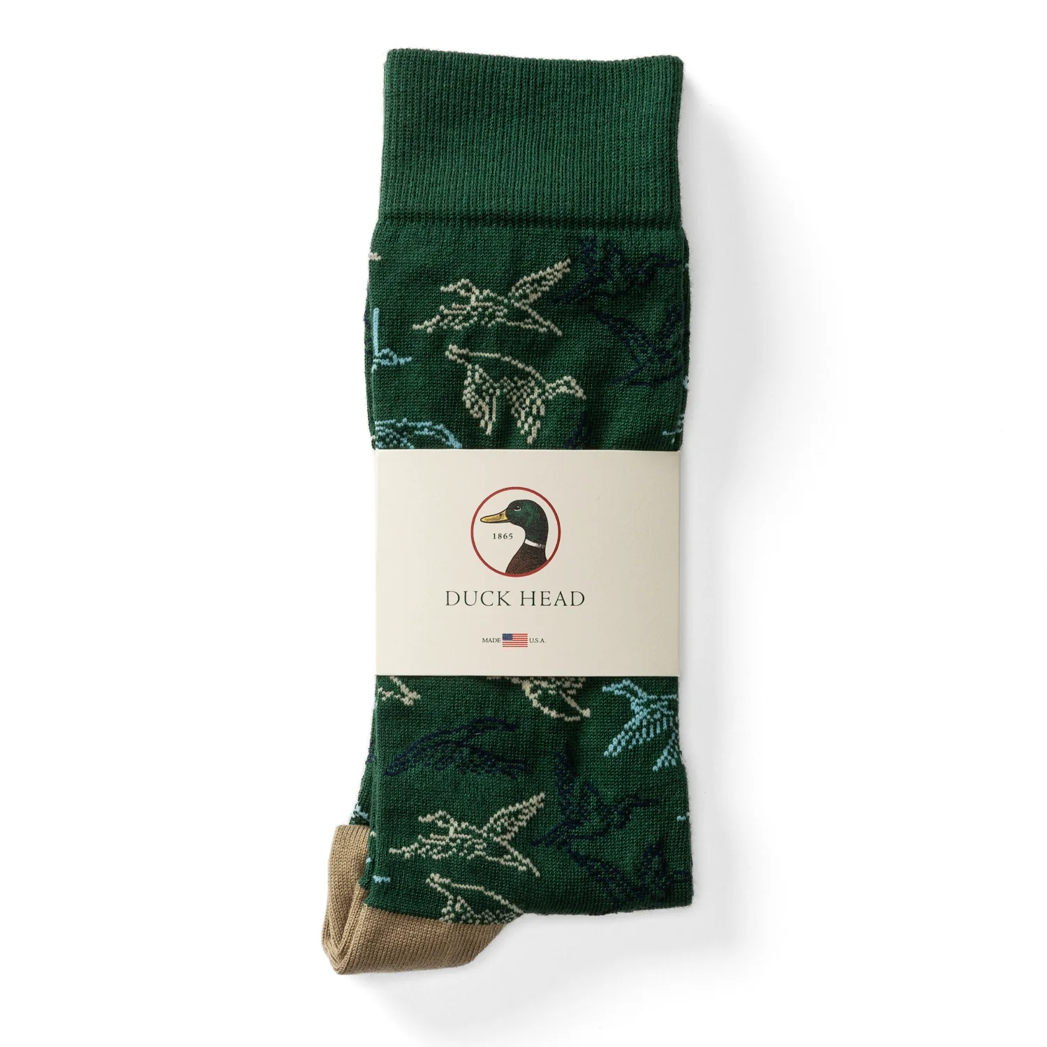 Flying Mallard Sock - Hunter Green - Image 2
