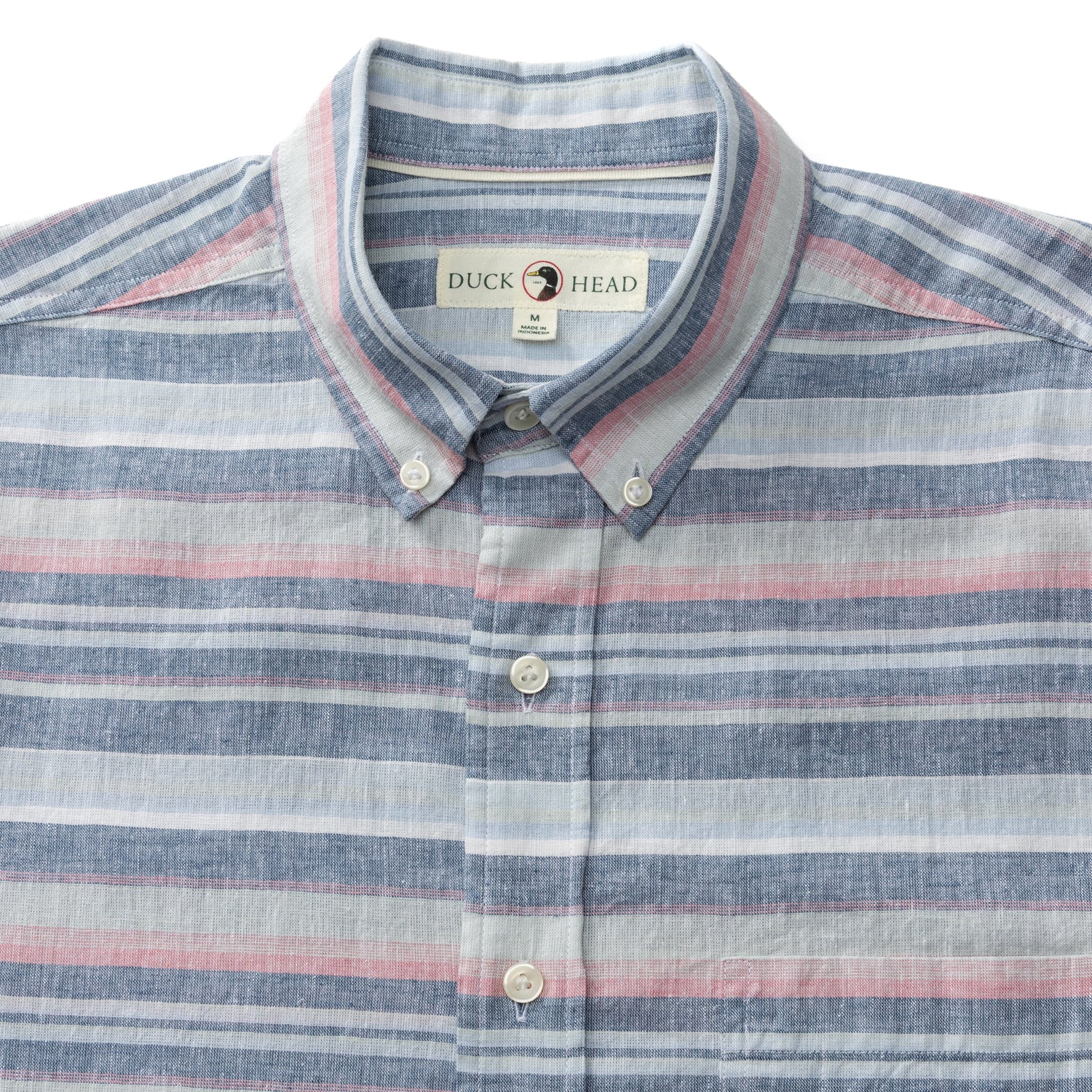 Linen Cotton Oxford Sport Shirt - Gardner Stripe - Image 4