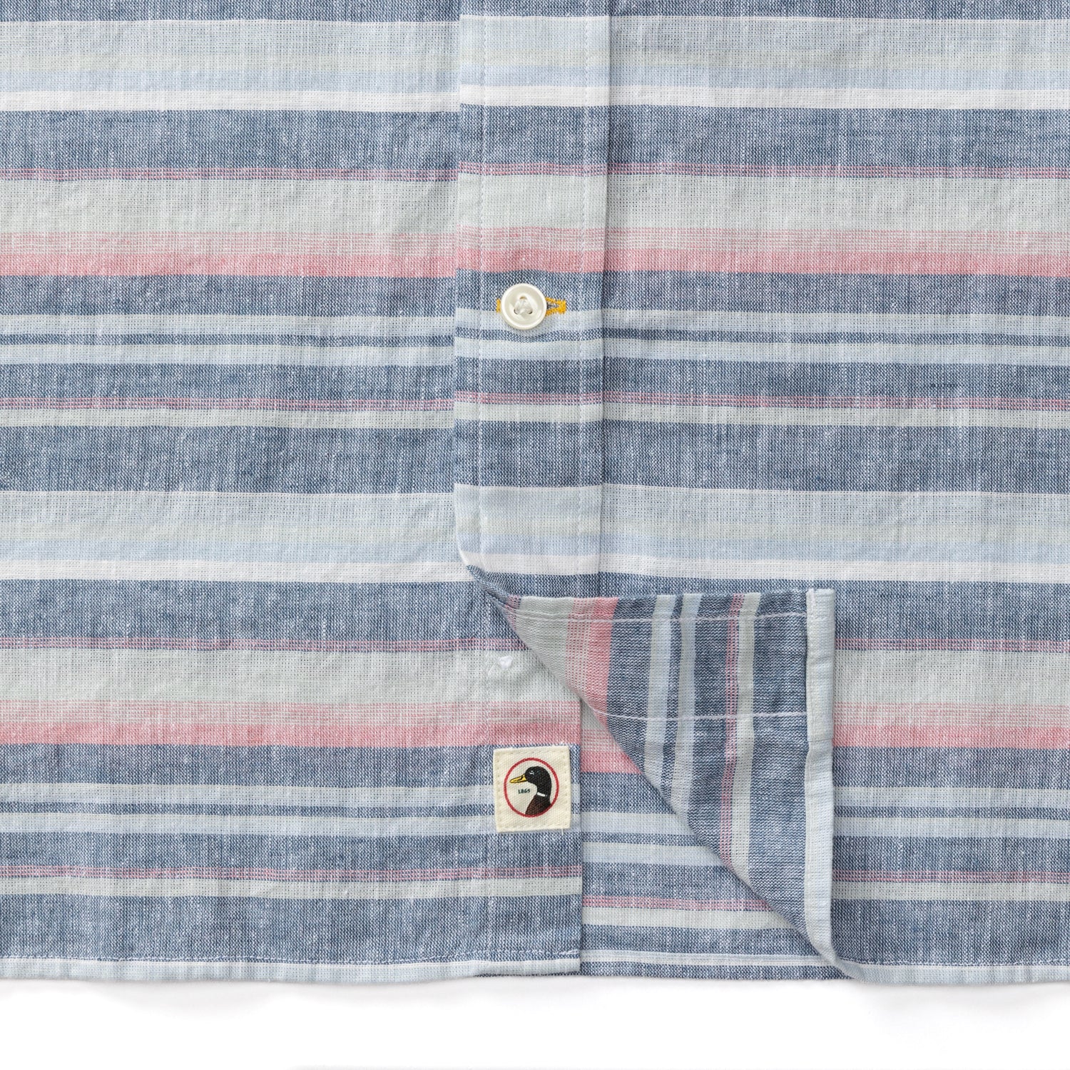 Linen Cotton Oxford Sport Shirt - Gardner Stripe - Image 5