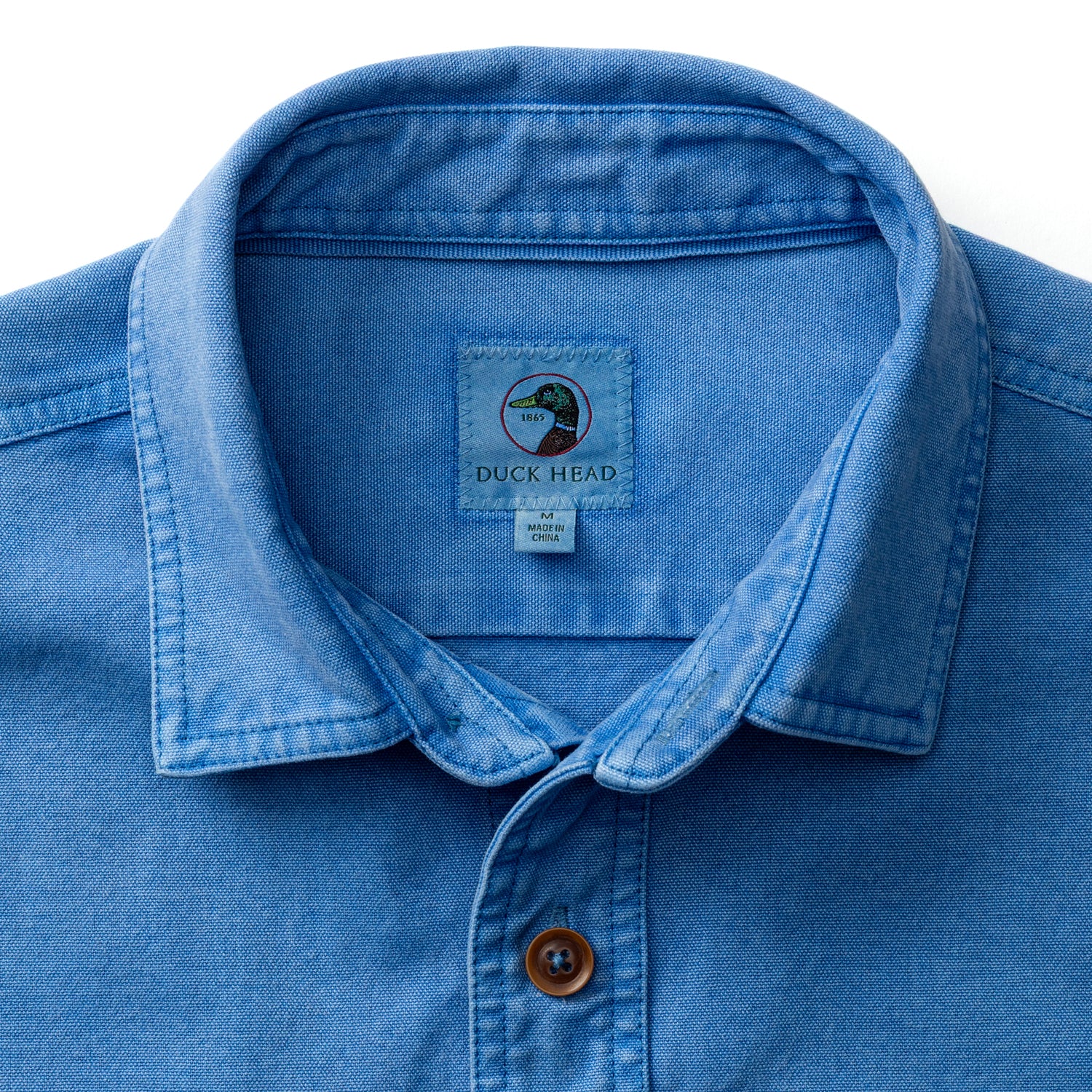 Garment Dyed Duck Canvas Jacket - Cornflower Blue - Image 5