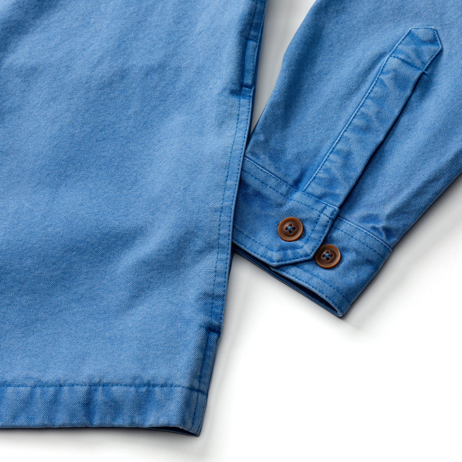Garment Dyed Duck Canvas Jacket - Cornflower Blue - Image 6