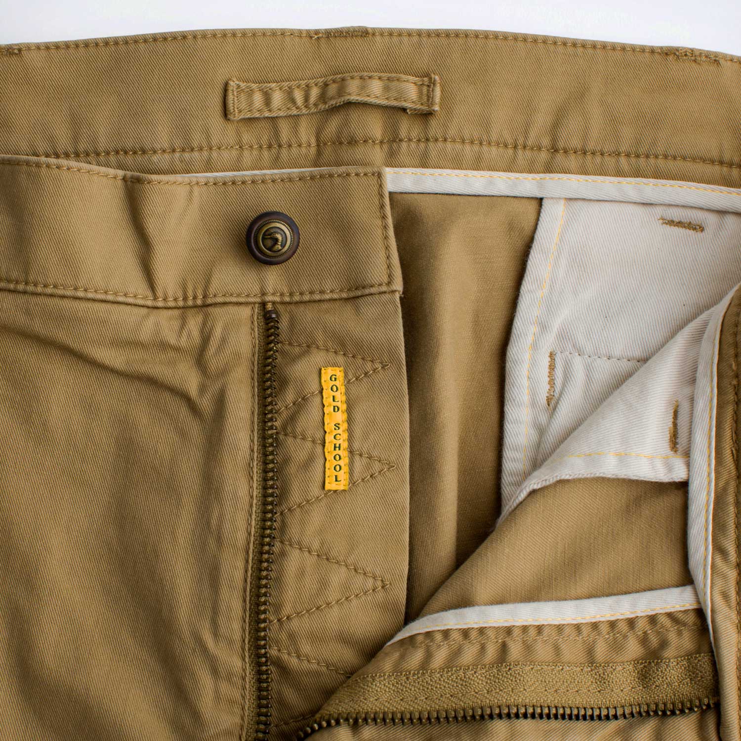 Classic Fit Gold School Chino - Dark Khaki - Image 5