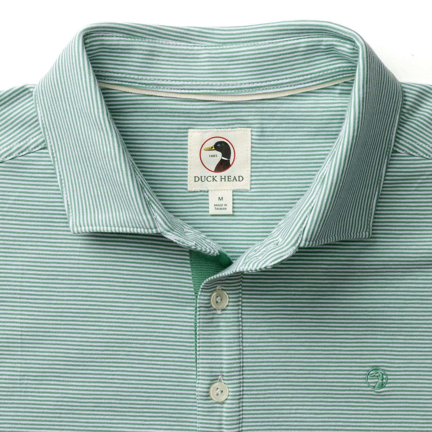 Hanover Pima Cotton Jersey Polo - Blaine Stripe - Aspen Green - Image 3