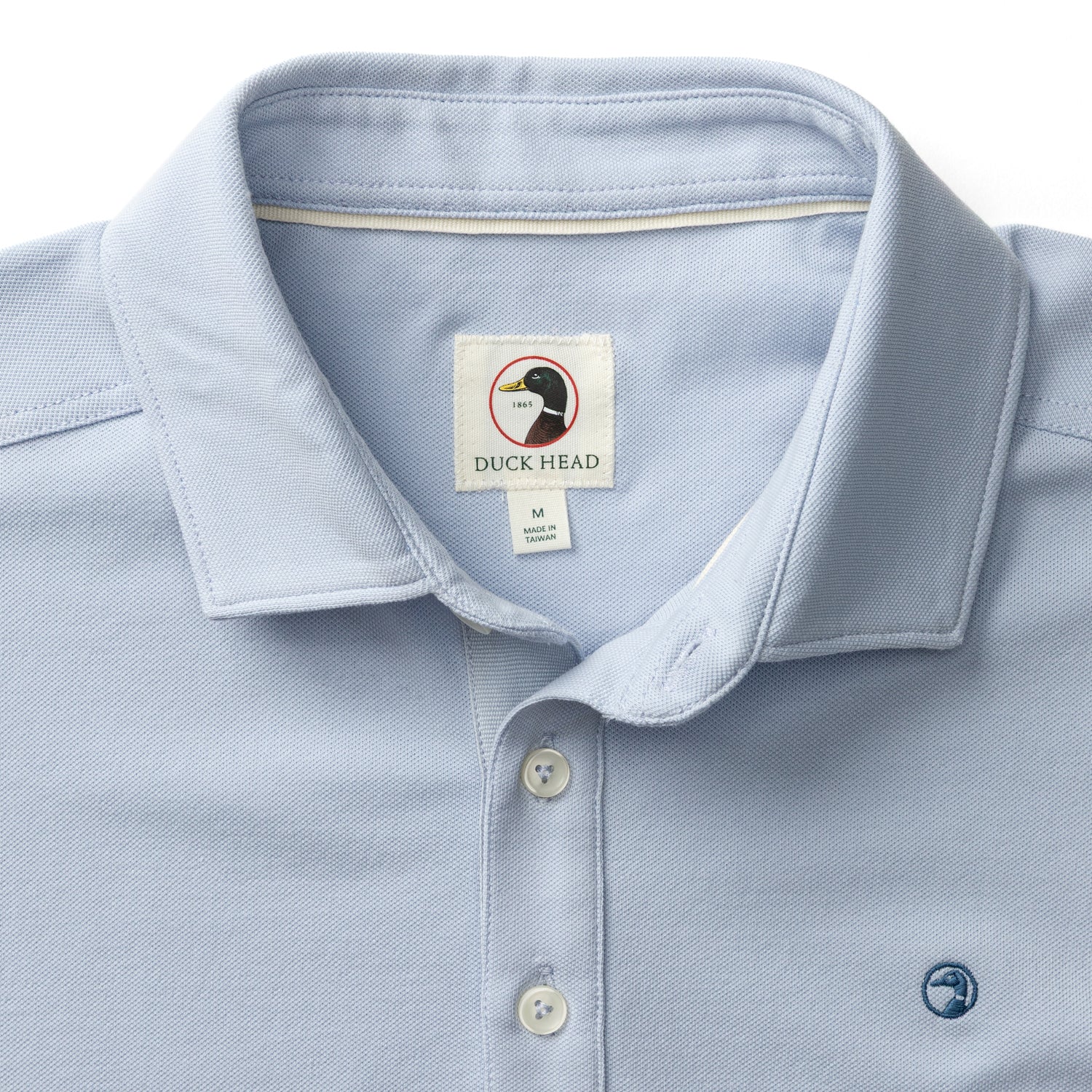 Hanover Pima Cotton Pique Polo - Heather Blue - Image 3