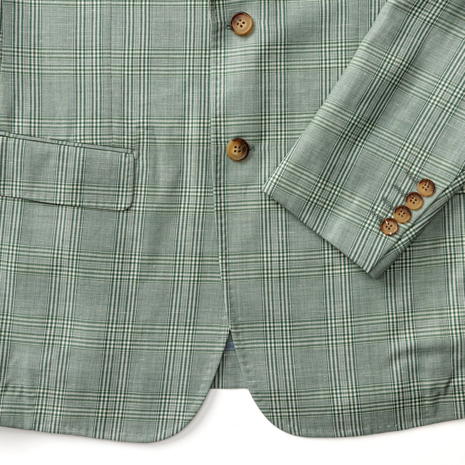Langdon Plaid Sport Coat - Hunter Green - Image 4