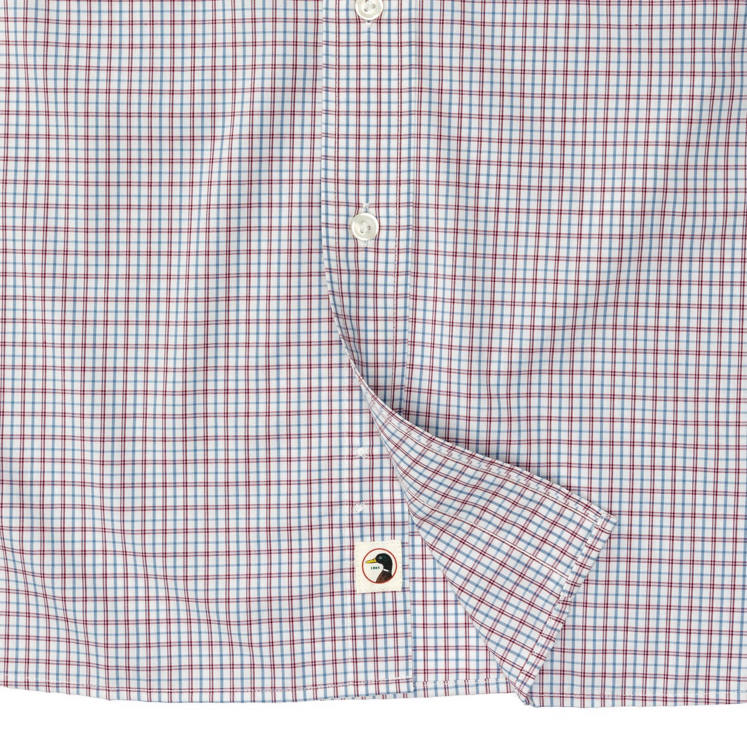 Performance Poplin Sport Shirt - Langley Plaid - Coronet Blue - Image 3