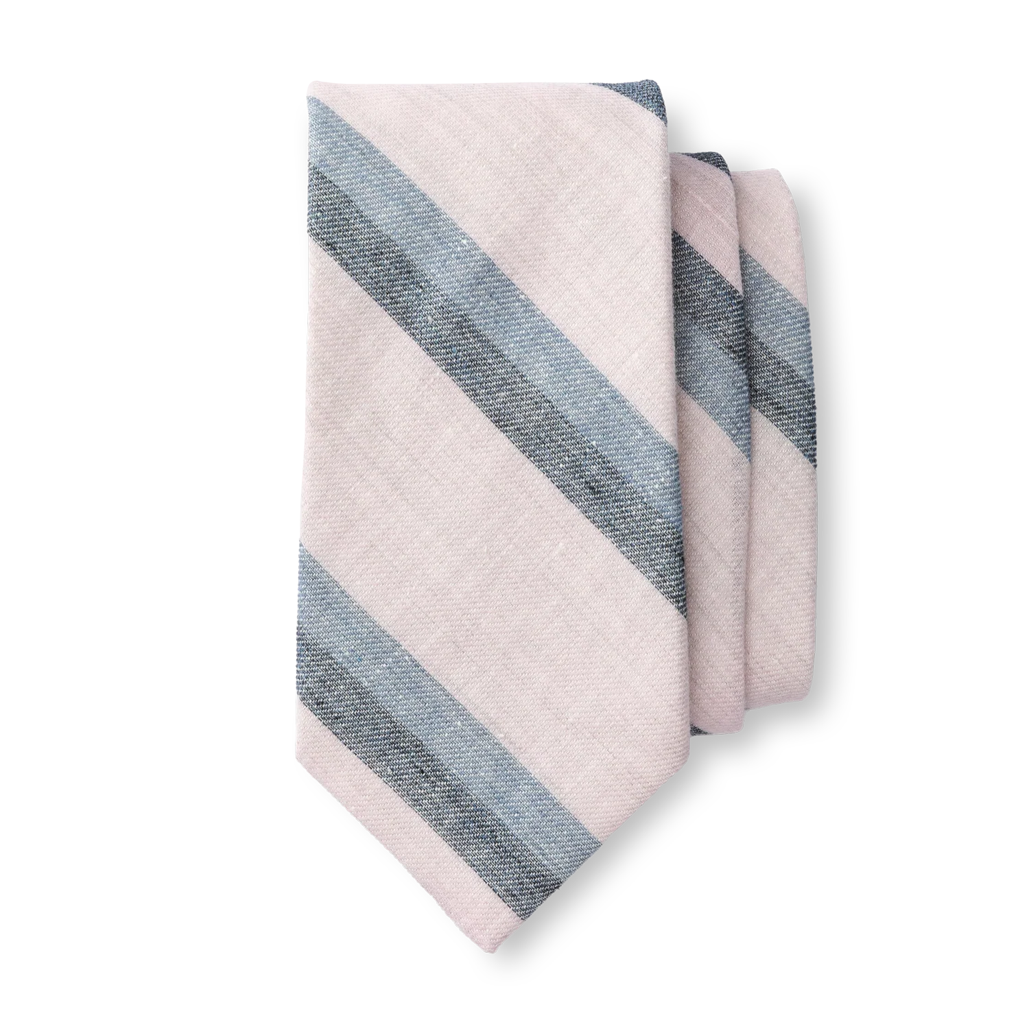 Linen Cotton Stripe Tie - Image 2