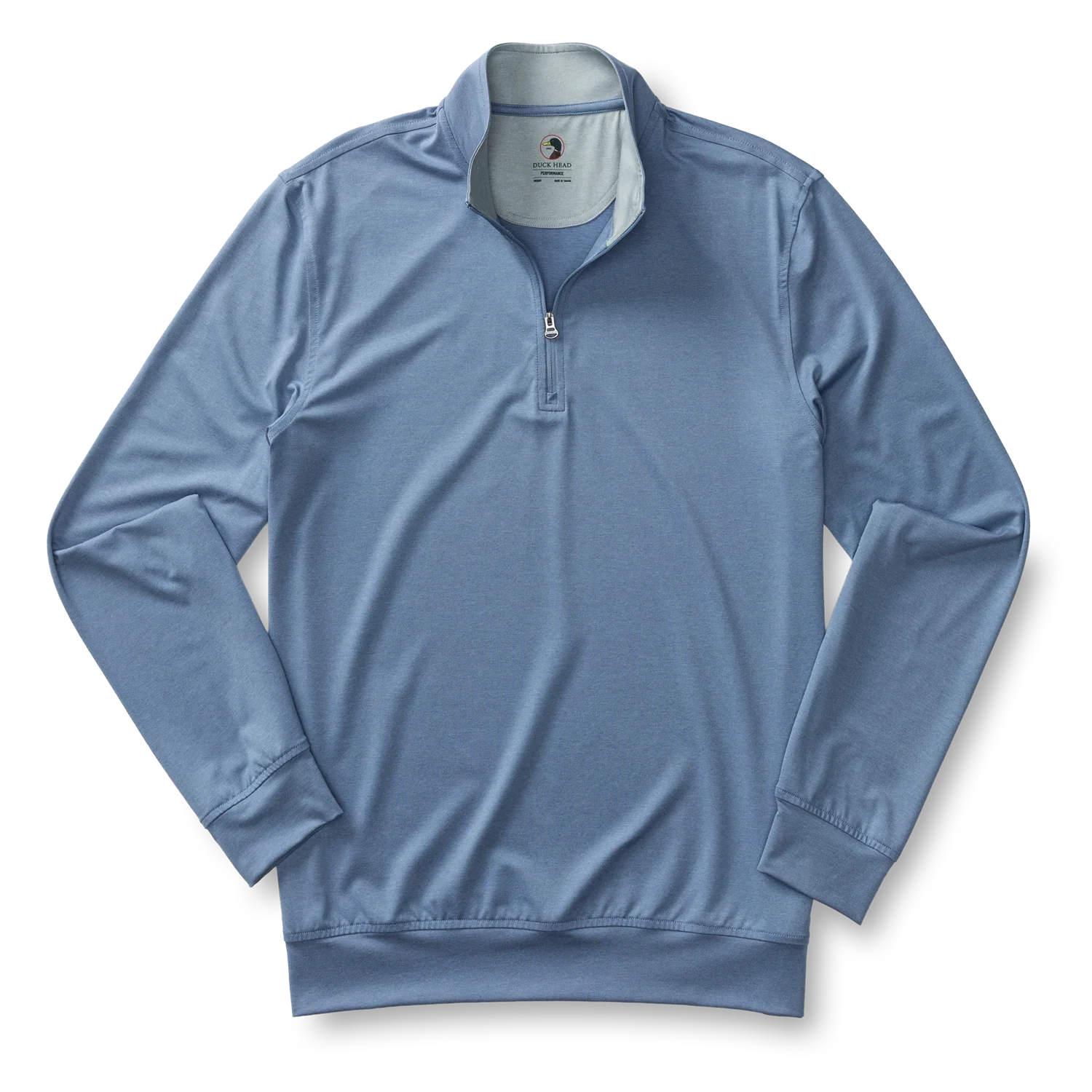 Long Drive Performance 1/4 Zip Pullover - Chambray Blue Heather - Image 3