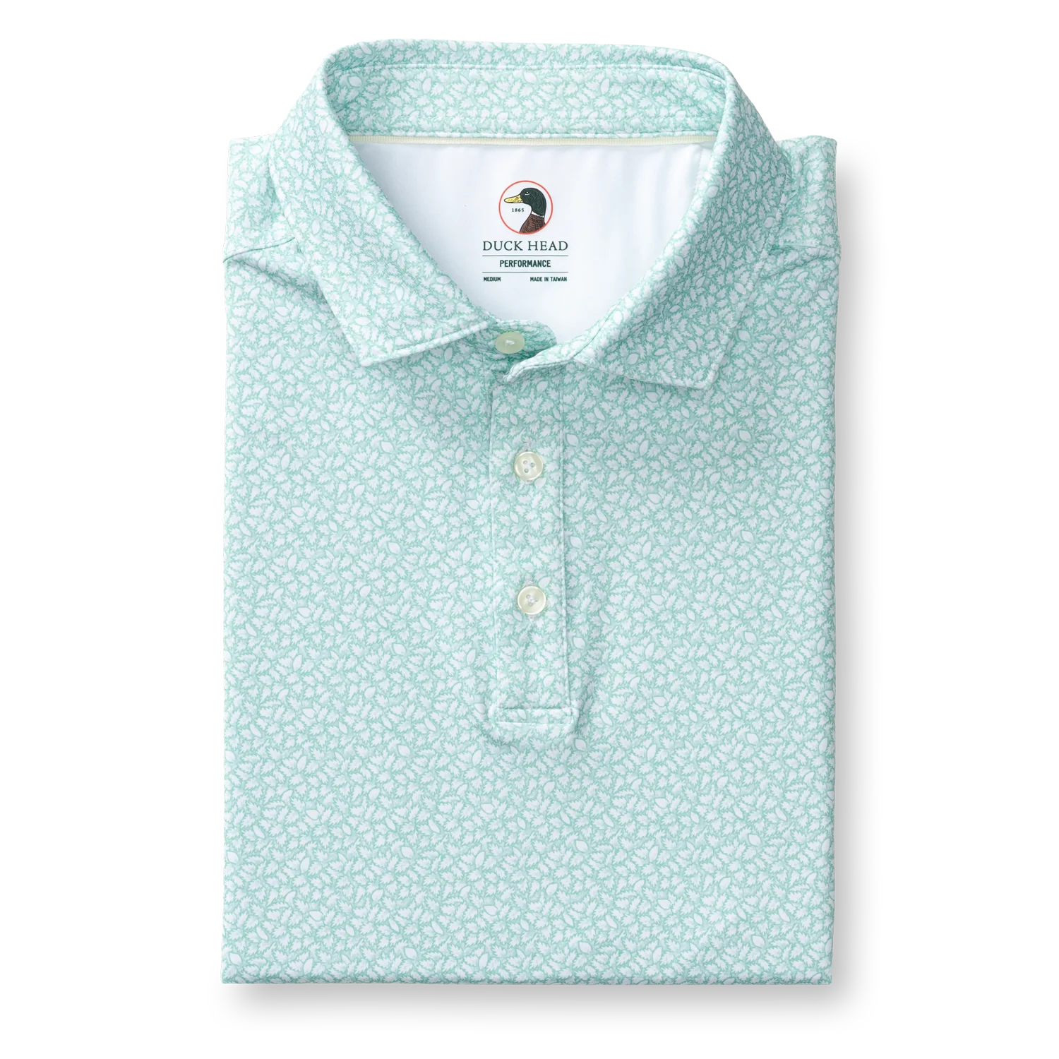 Long Drive Performance Polo - Bay Floral Print - Seafoam Green - Image 3