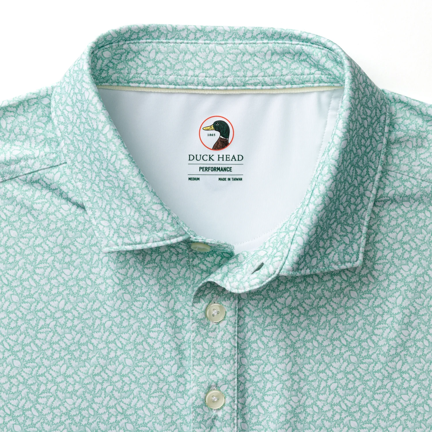 Long Drive Performance Polo - Bay Floral Print - Seafoam Green - Image 4