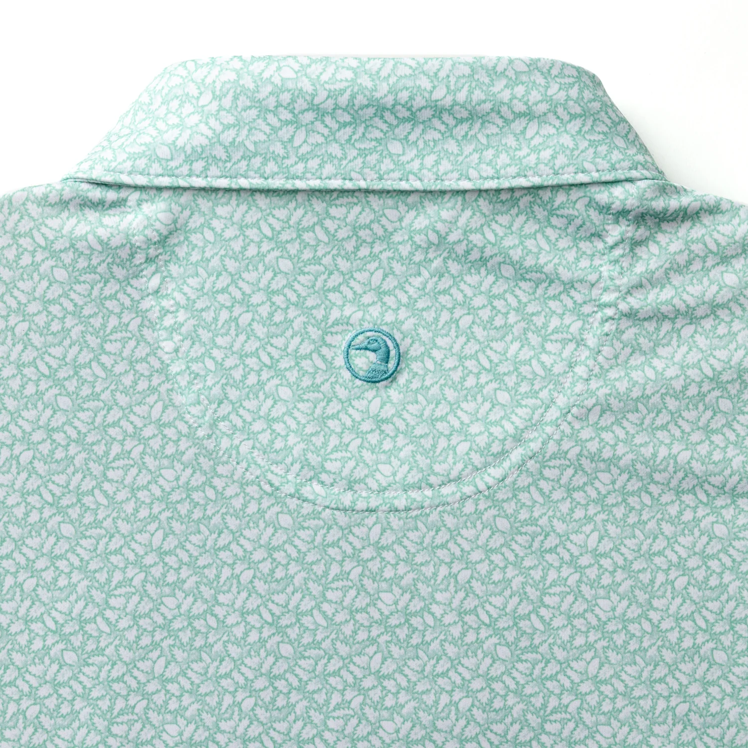 Long Drive Performance Polo - Bay Floral Print - Seafoam Green - Image 5