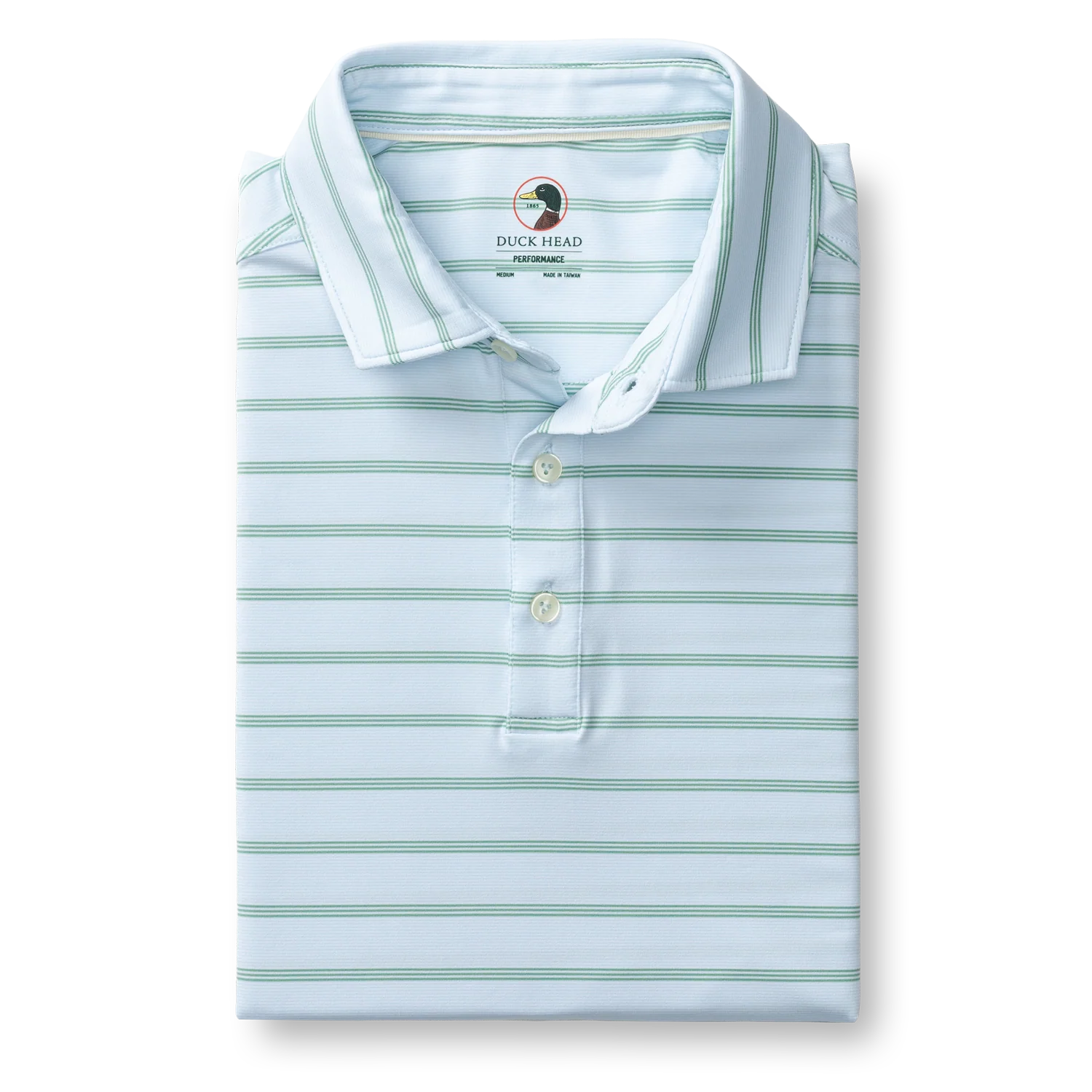 Long Drive Performance Polo - Eldred Stripe - Sky Blue - Image 3