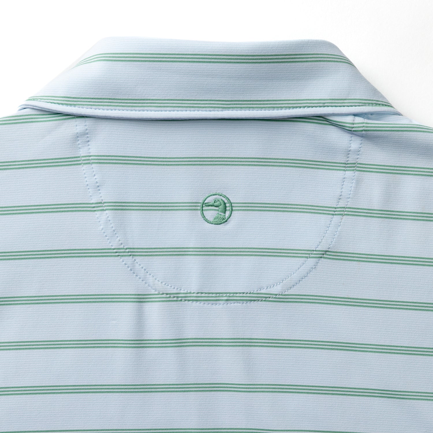 Long Drive Performance Polo - Eldred Stripe - Sky Blue - Image 5