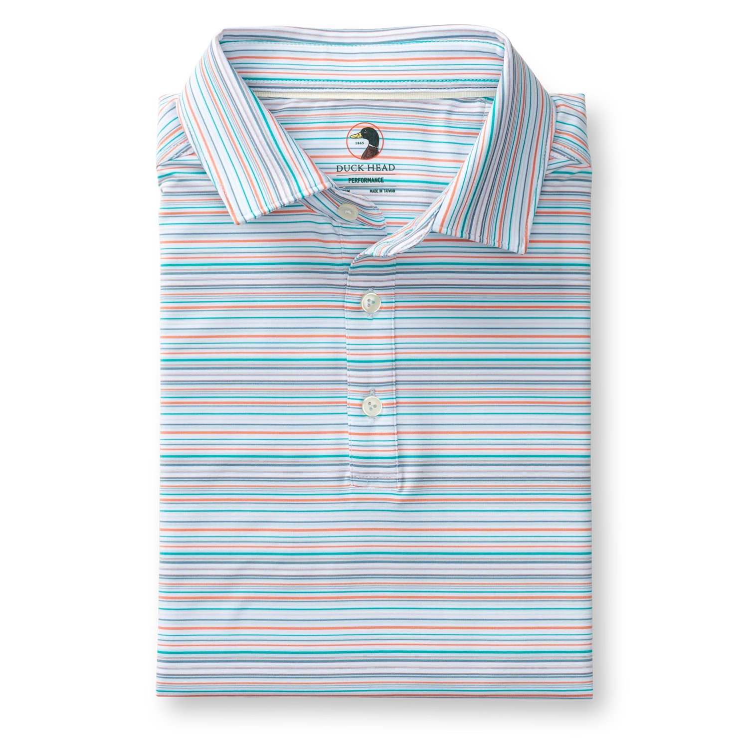 Long Drive Performance Polo - Neil Stripe - Sky Blue - Image 4