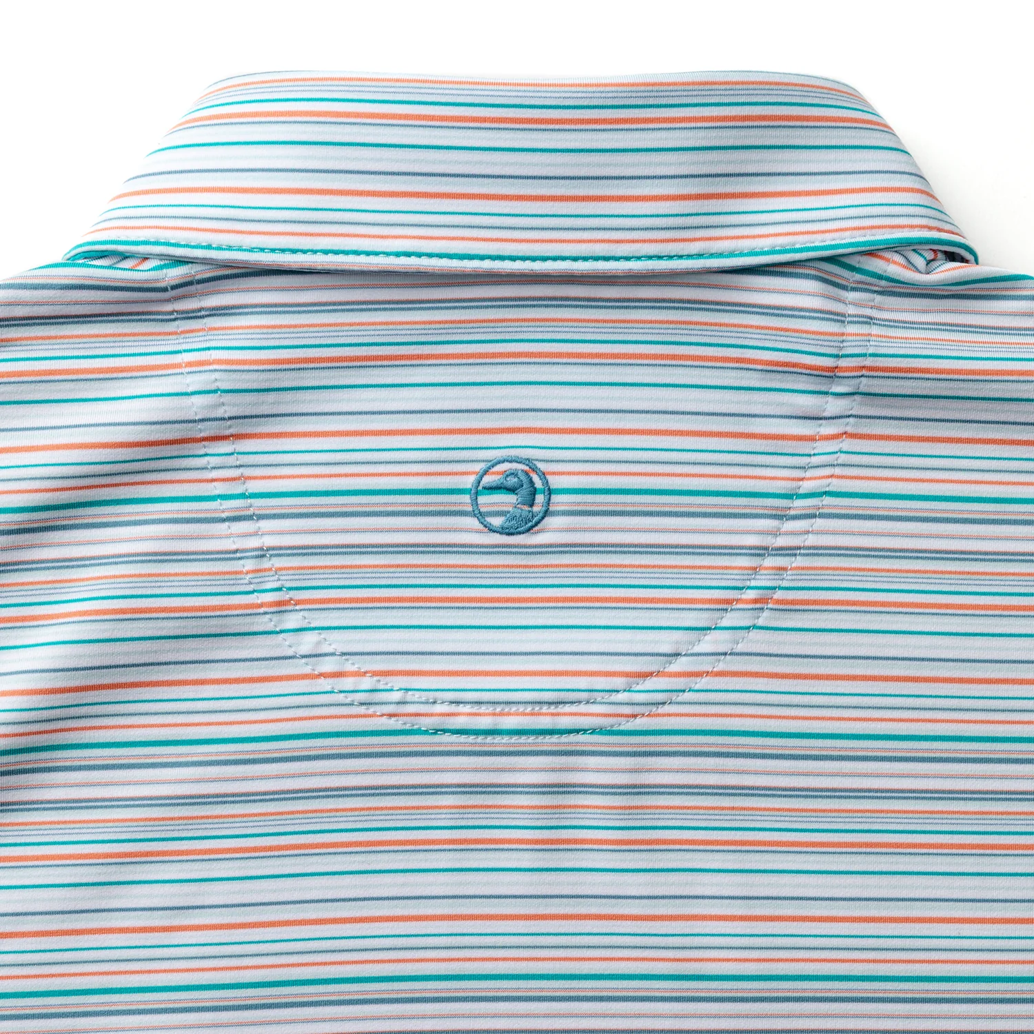 Long Drive Performance Polo - Neil Stripe - Sky Blue - Image 6