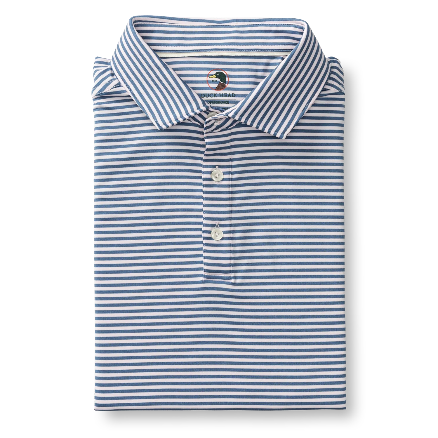 Long Drive Performance Polo - Windor Stripe - Blue Horizon - Image 3