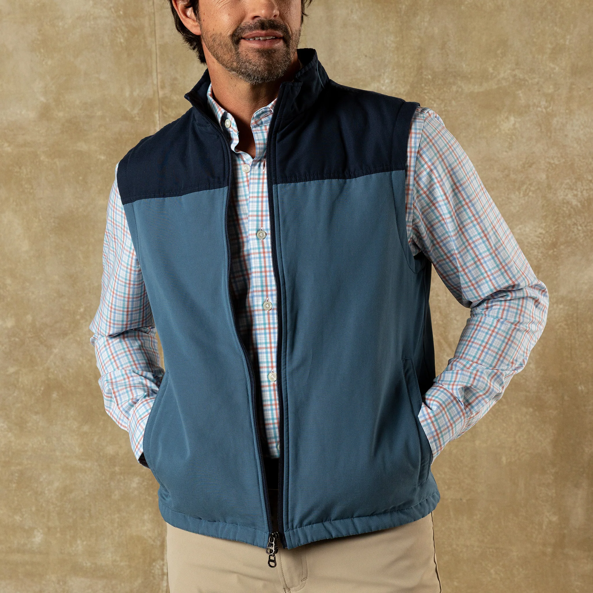 Long Drive Performance Vest - Navy - Image 2