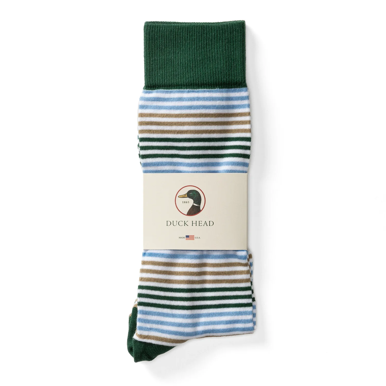 Multi Striped Sock - Hunter Green - Image 2