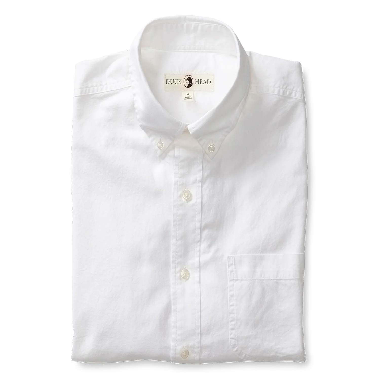 Cotton Oxford Sport Shirt - Morris Solid - White - Image 3