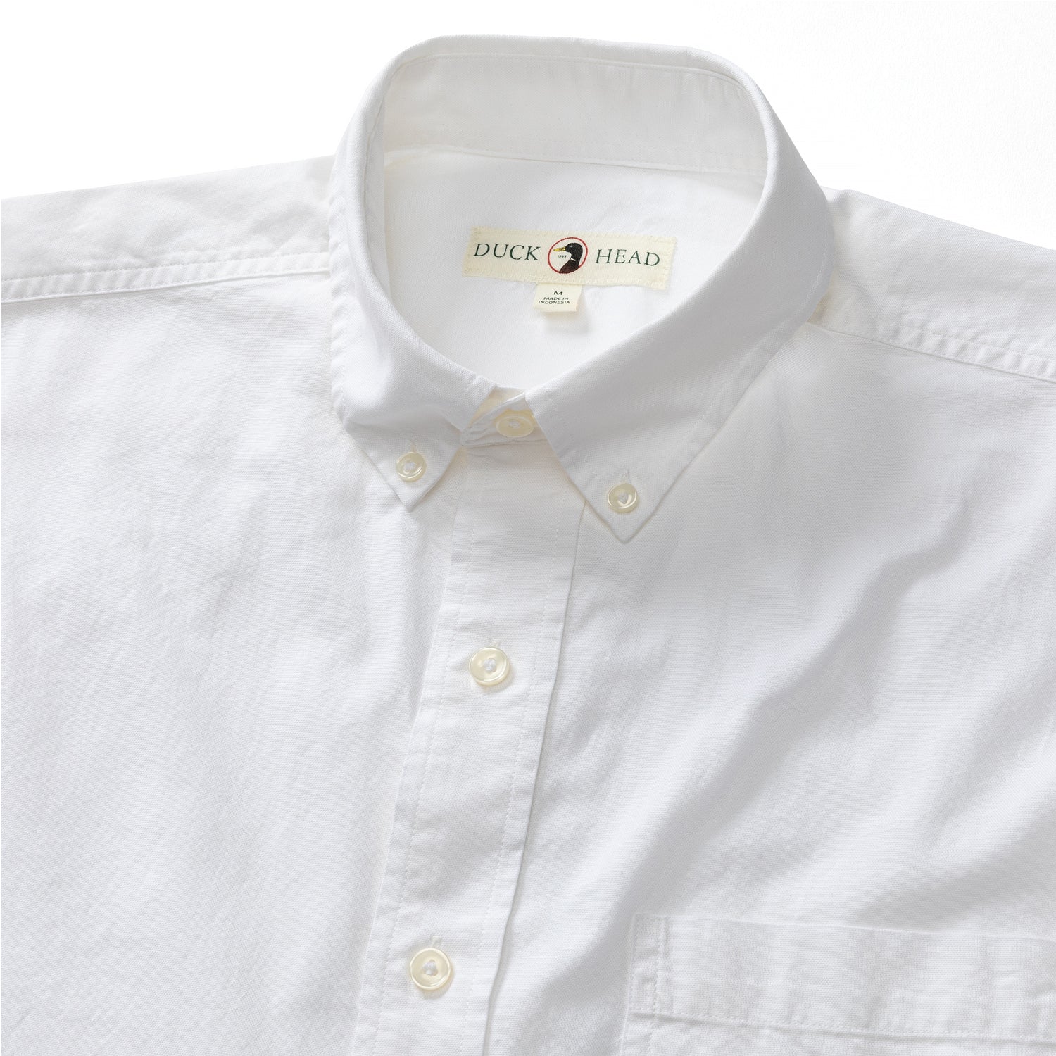 Cotton Oxford Sport Shirt - Morris Solid - White - Image 4