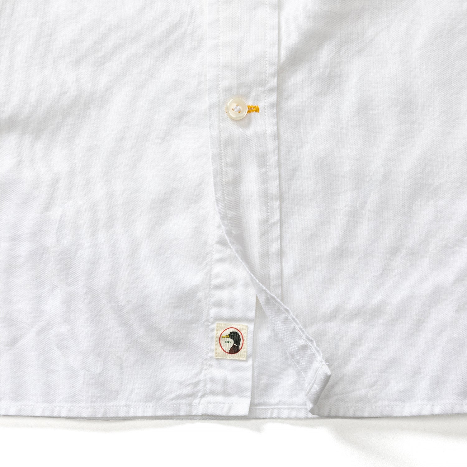 Cotton Oxford Sport Shirt - Morris Solid - White - Image 5