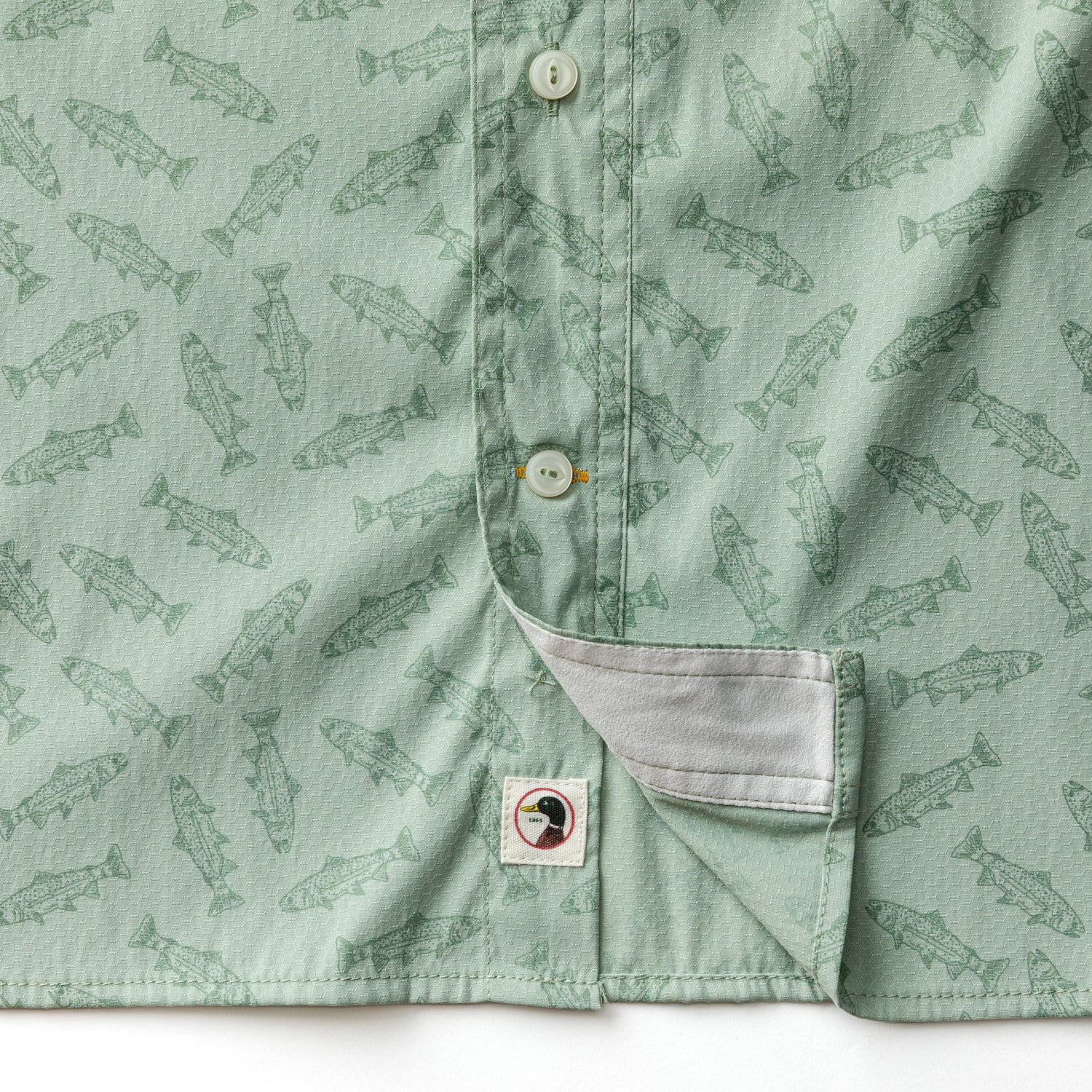 Performance Dobby Guide Shirt - Angler Print - Sage - Image 6