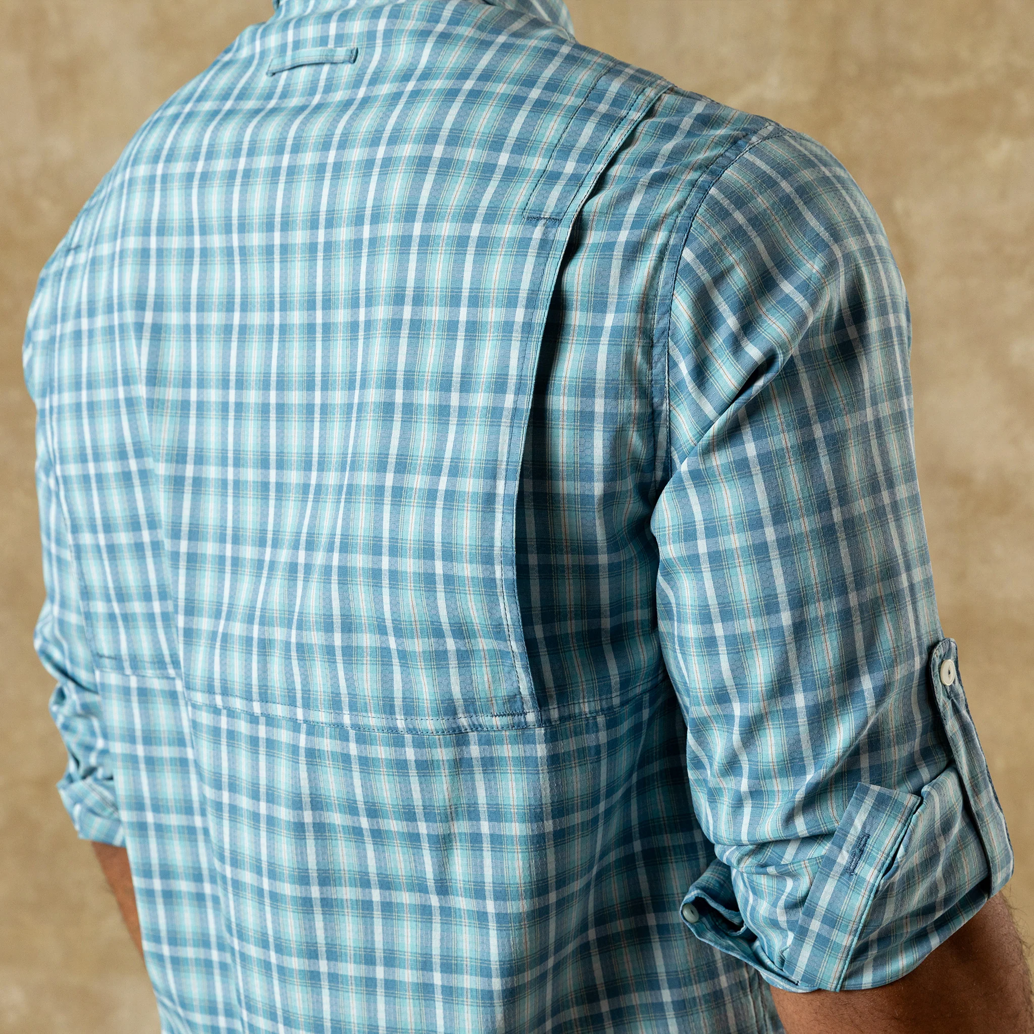 Performance Dobby Guide Shirt - Melrose Plaid - Lake Blue - Image 3