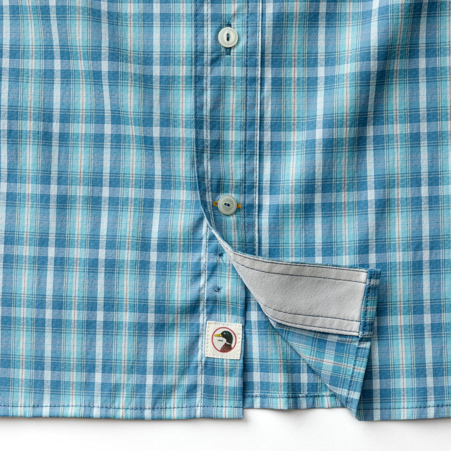 Performance Dobby Guide Shirt - Melrose Plaid - Lake Blue - Image 6