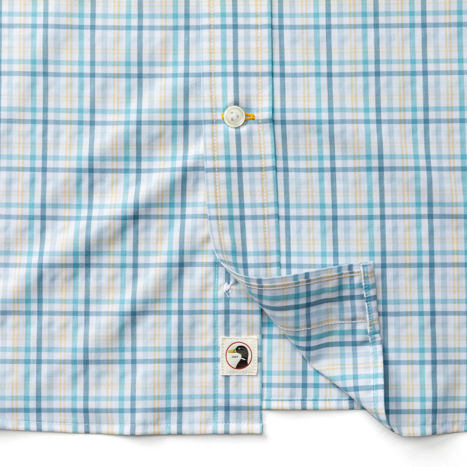 Performance Poplin Sport Shirt - Brody Plaid - Yellow - Image 4