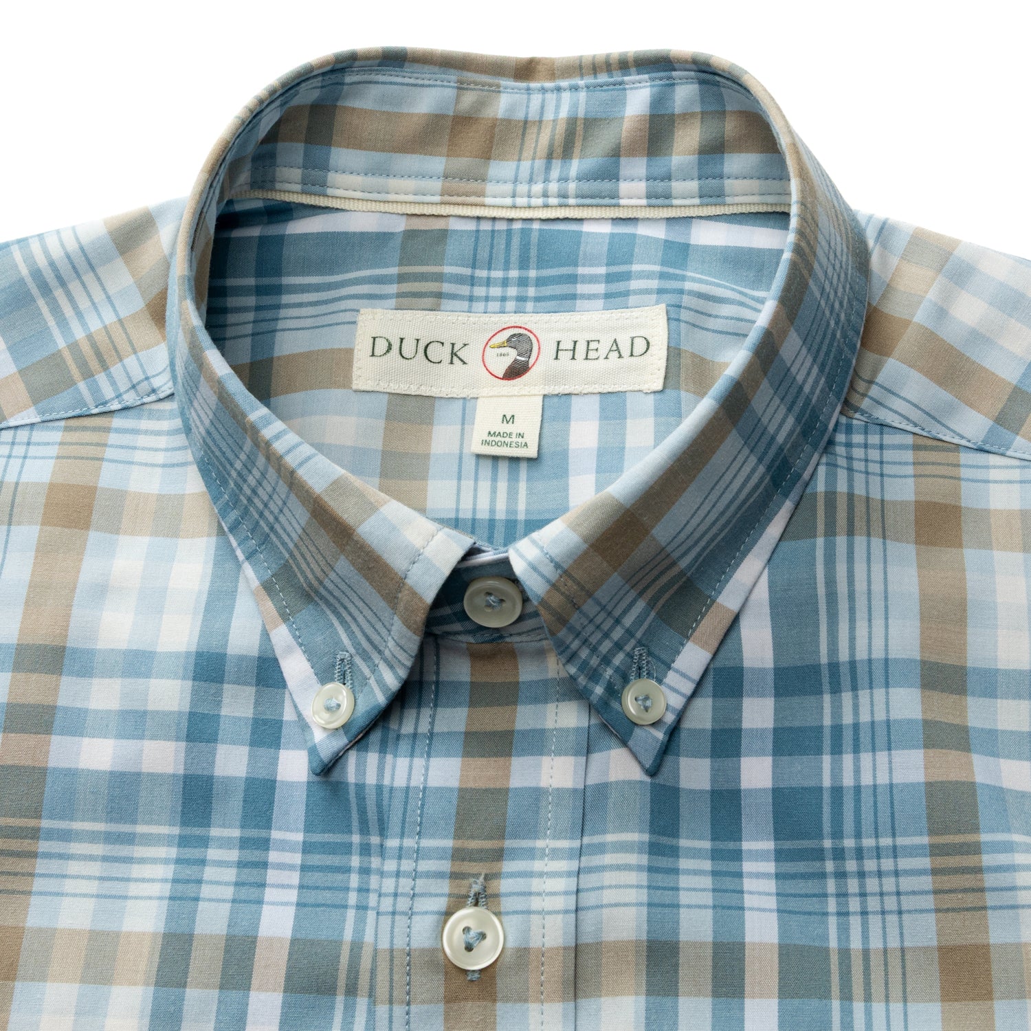 Performance Poplin Sport Shirt - Bunkley Plaid - Sky Blue - Image 3